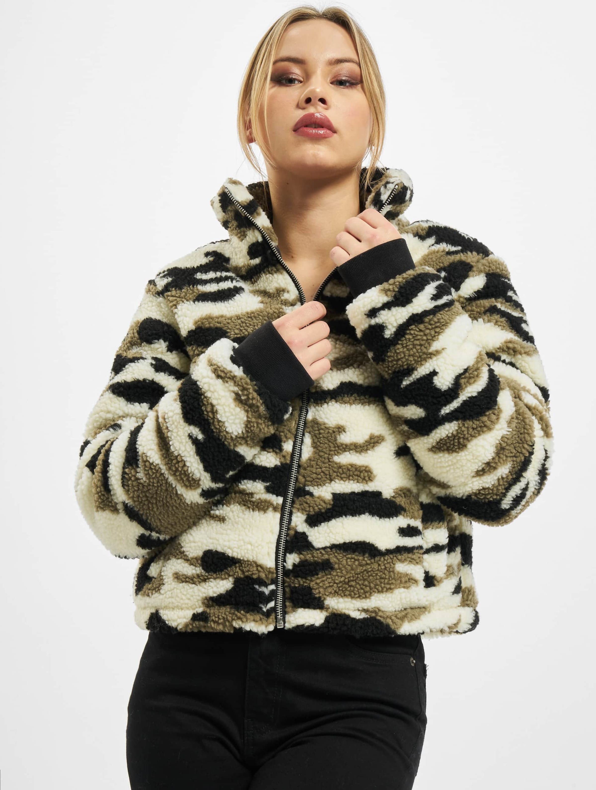 Urban Classics Ladies Camo Sherpa Jacket
