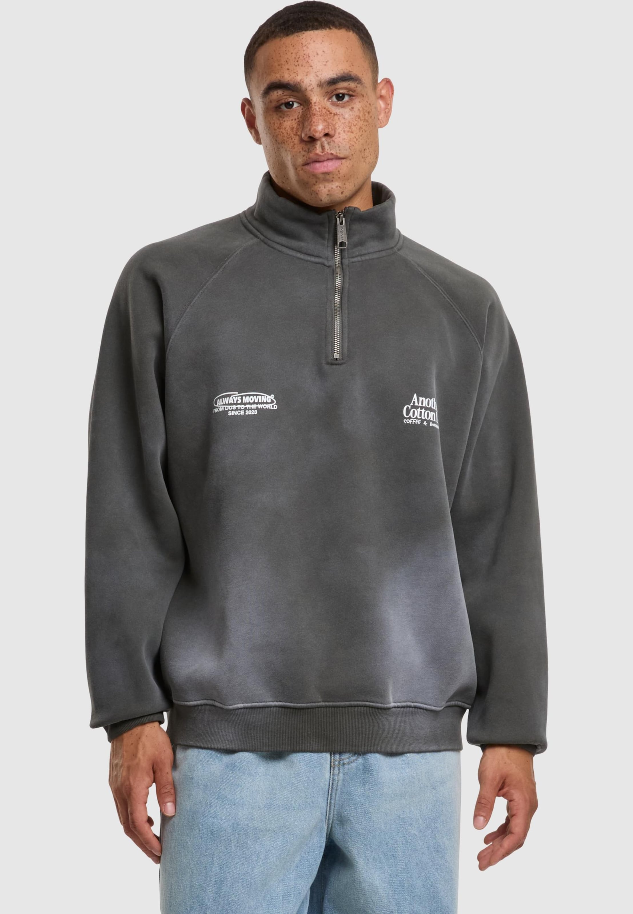 Another Cotton Lab Always Moving Washed Half Zip Sweatshirt