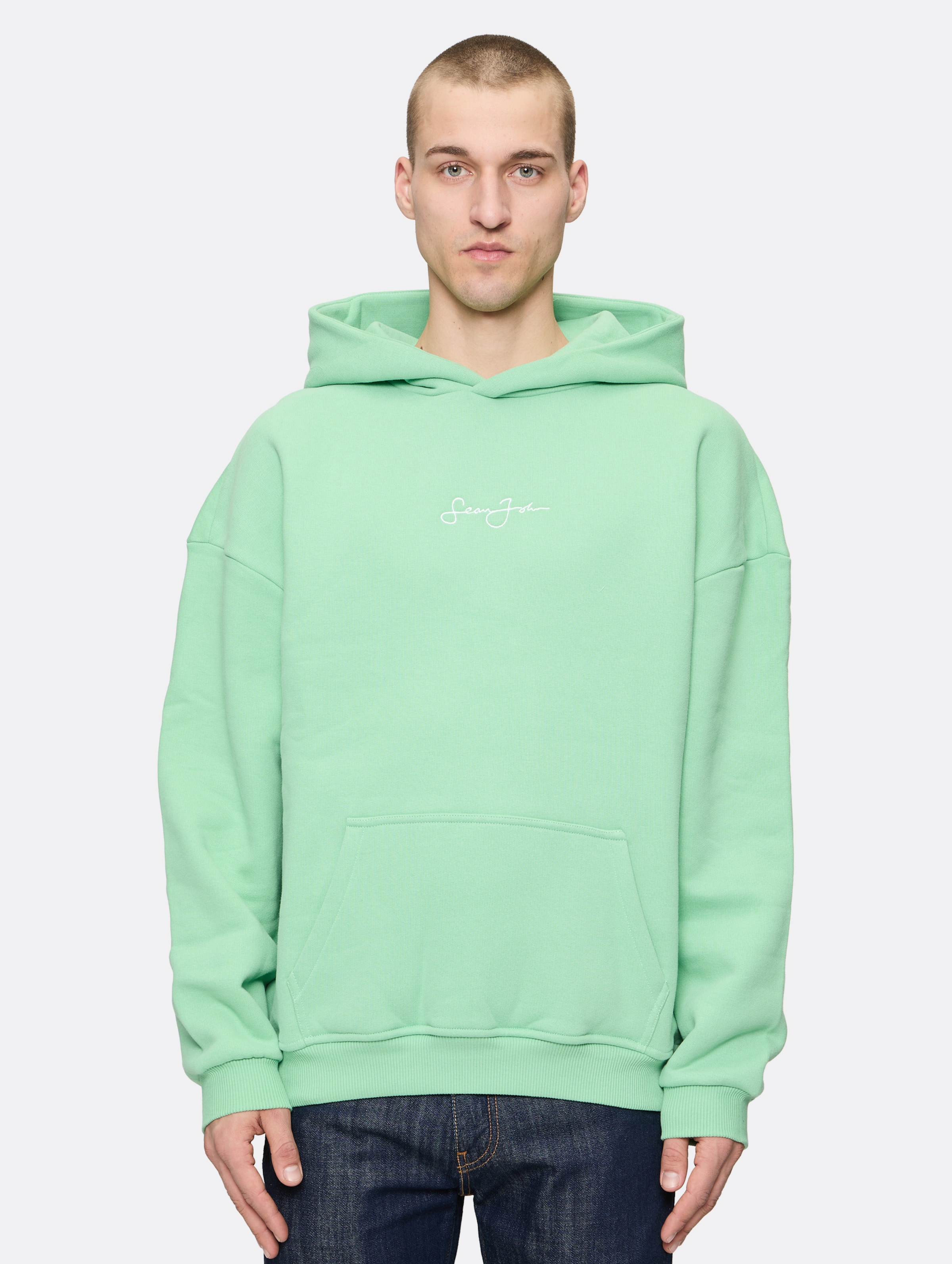 Sean John Script Logo Backprint Peached Hoodie