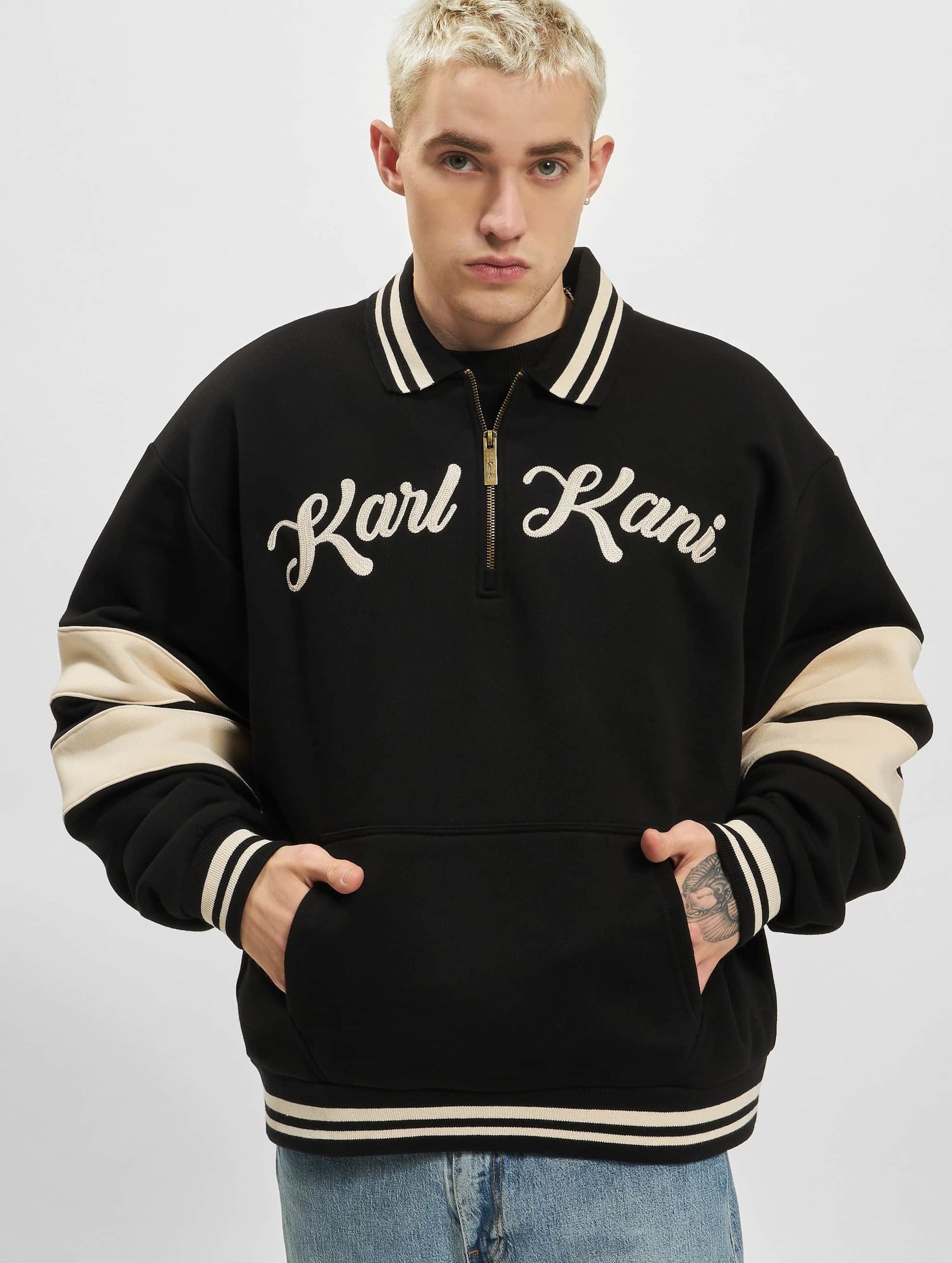 Karl Kani KK Script OS Half Zip Polo Jumper