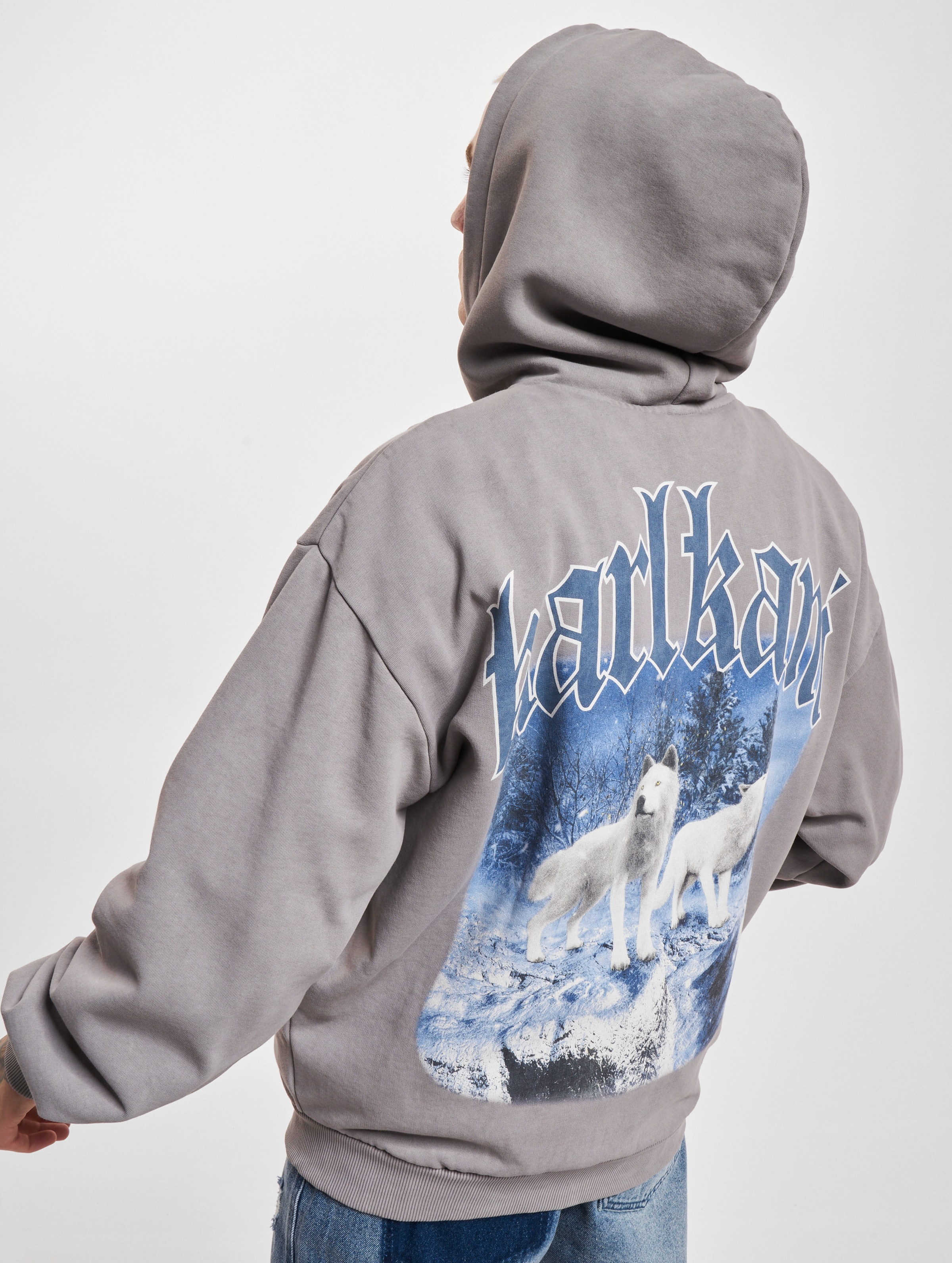 Karl Kani Chest Signature OS Washed Heavy Sweat Wolf Hoodie