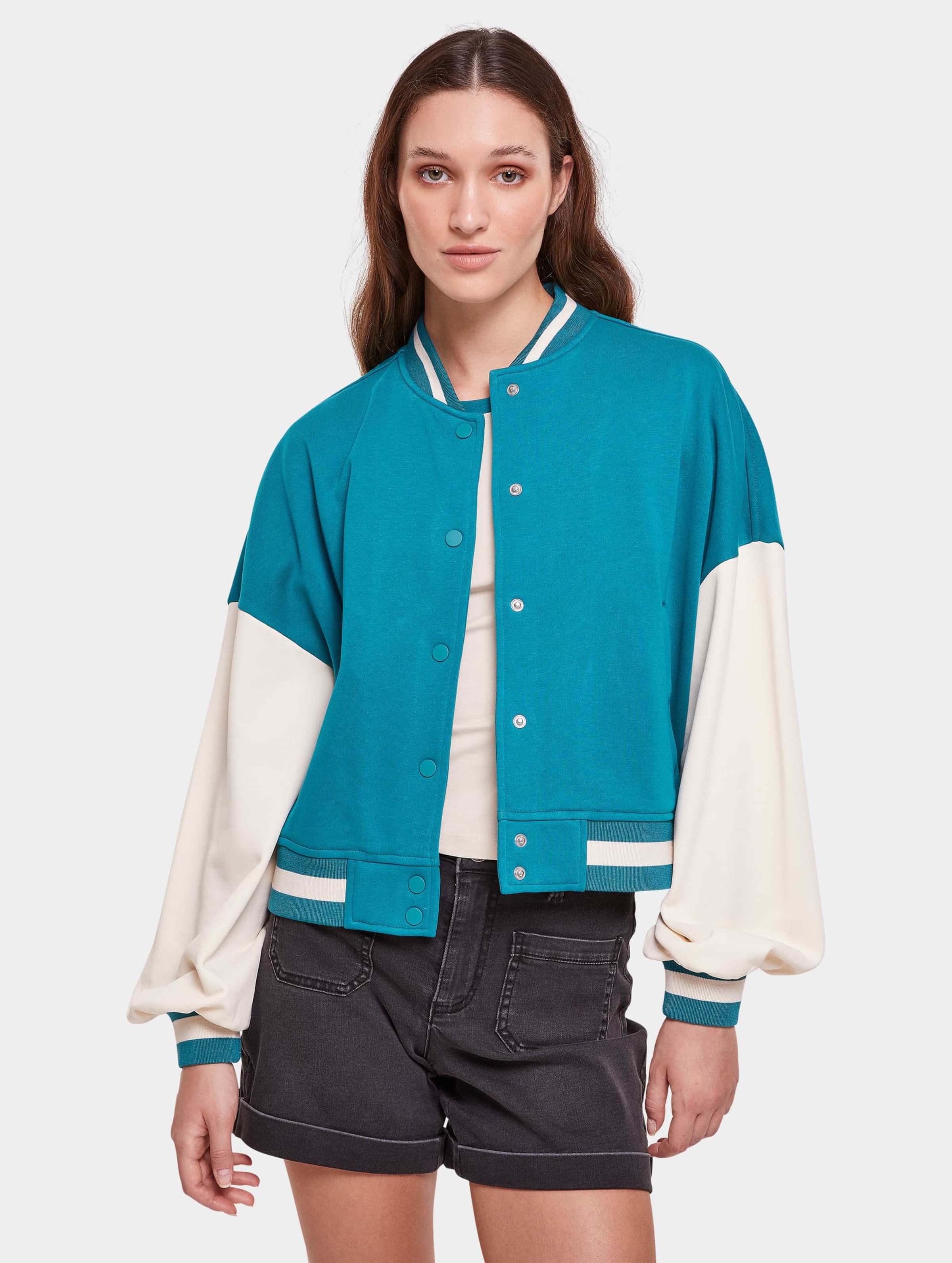Urban Classics Ladies Oversized 2 Tone College Terry Jacket