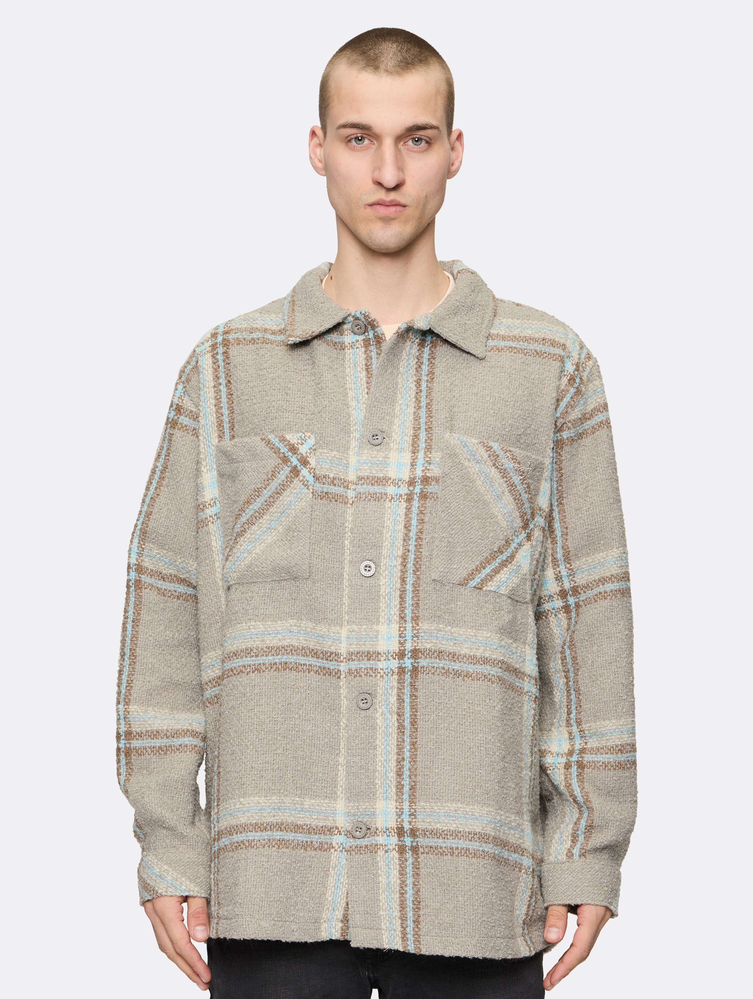 Sean John Script Logo Boucle Overshirt
