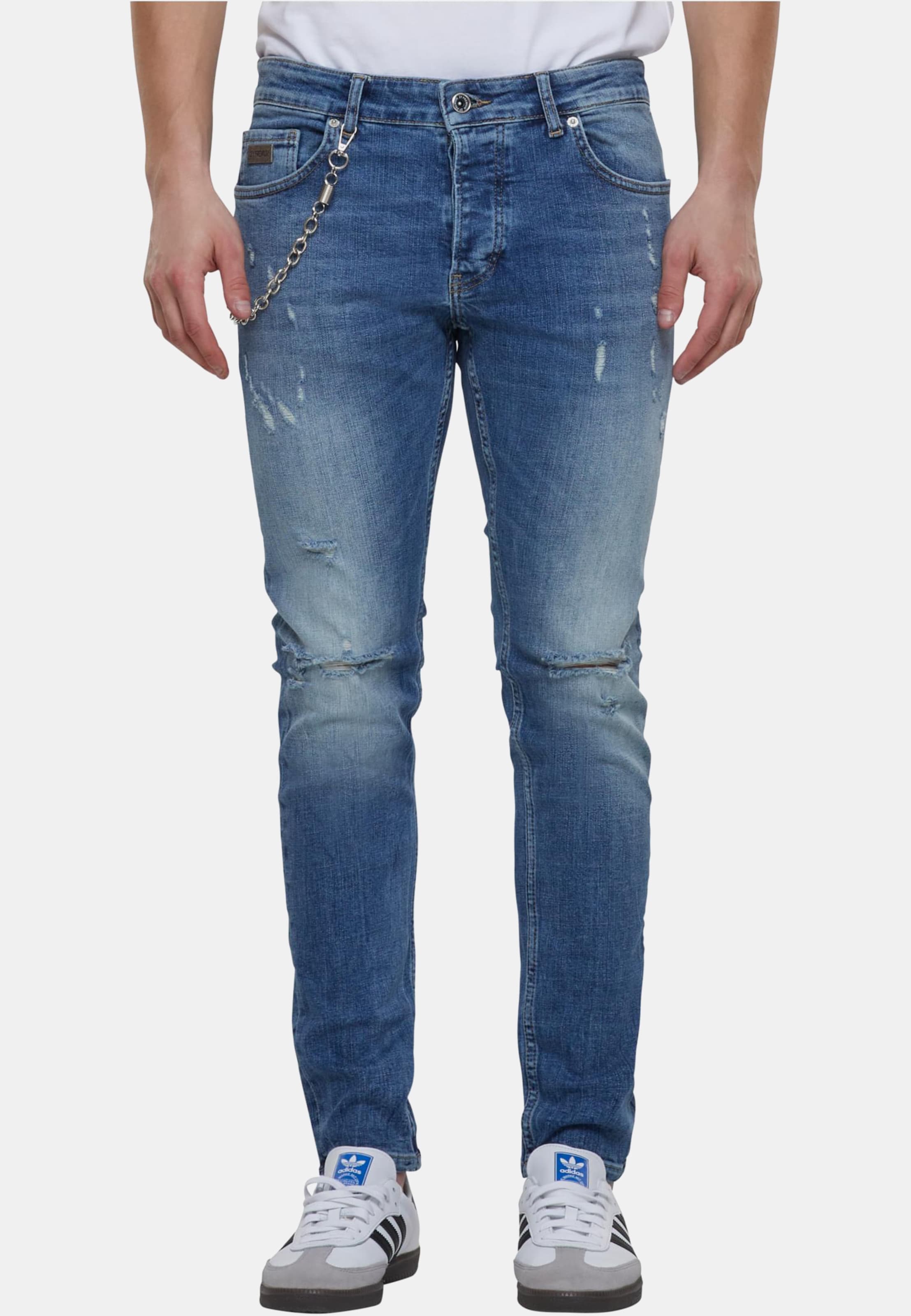 2Y Premium Skinny Fit Destroyed Jeans