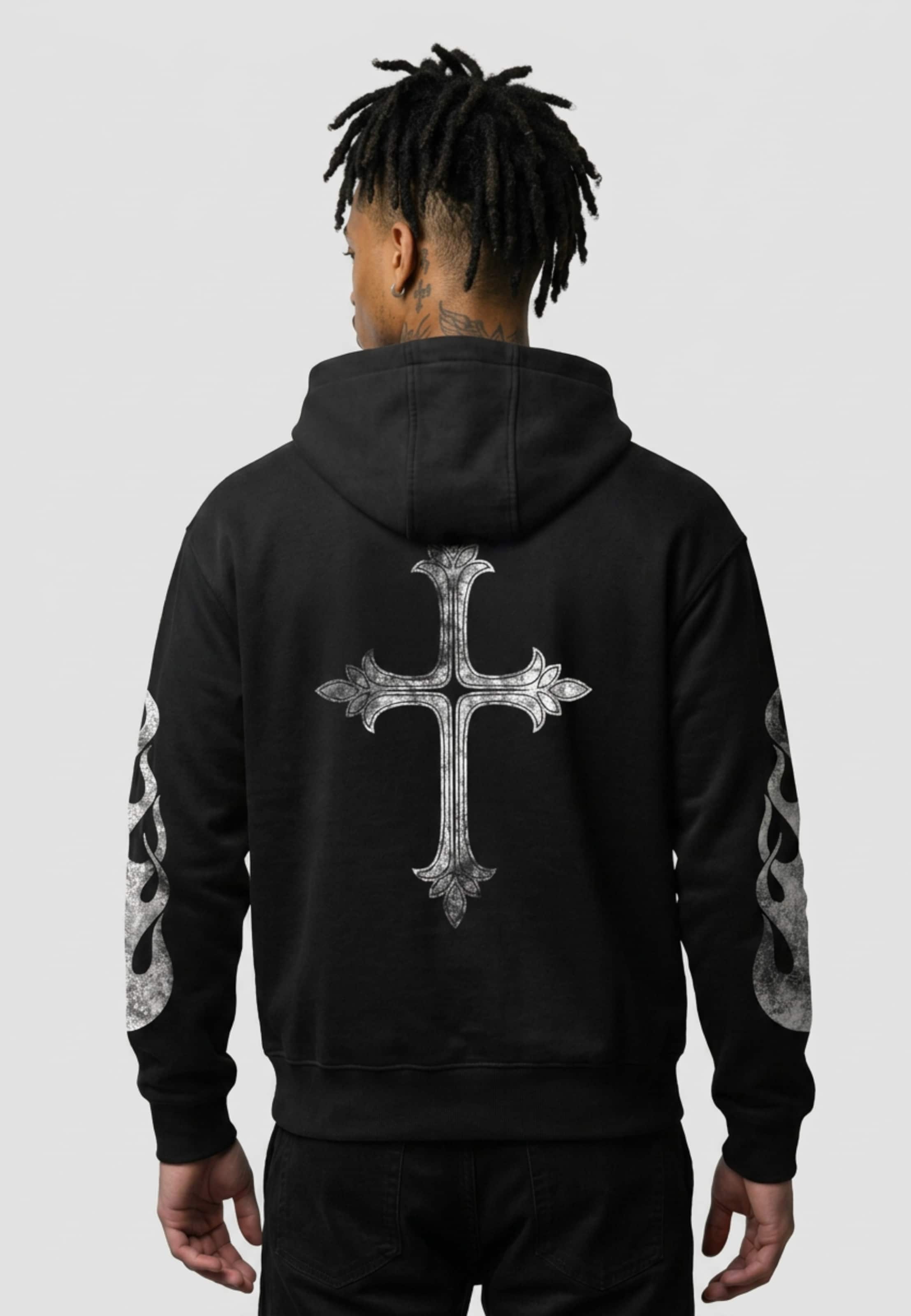 Mister Tee Vintage Cross Loose Fit Hoody