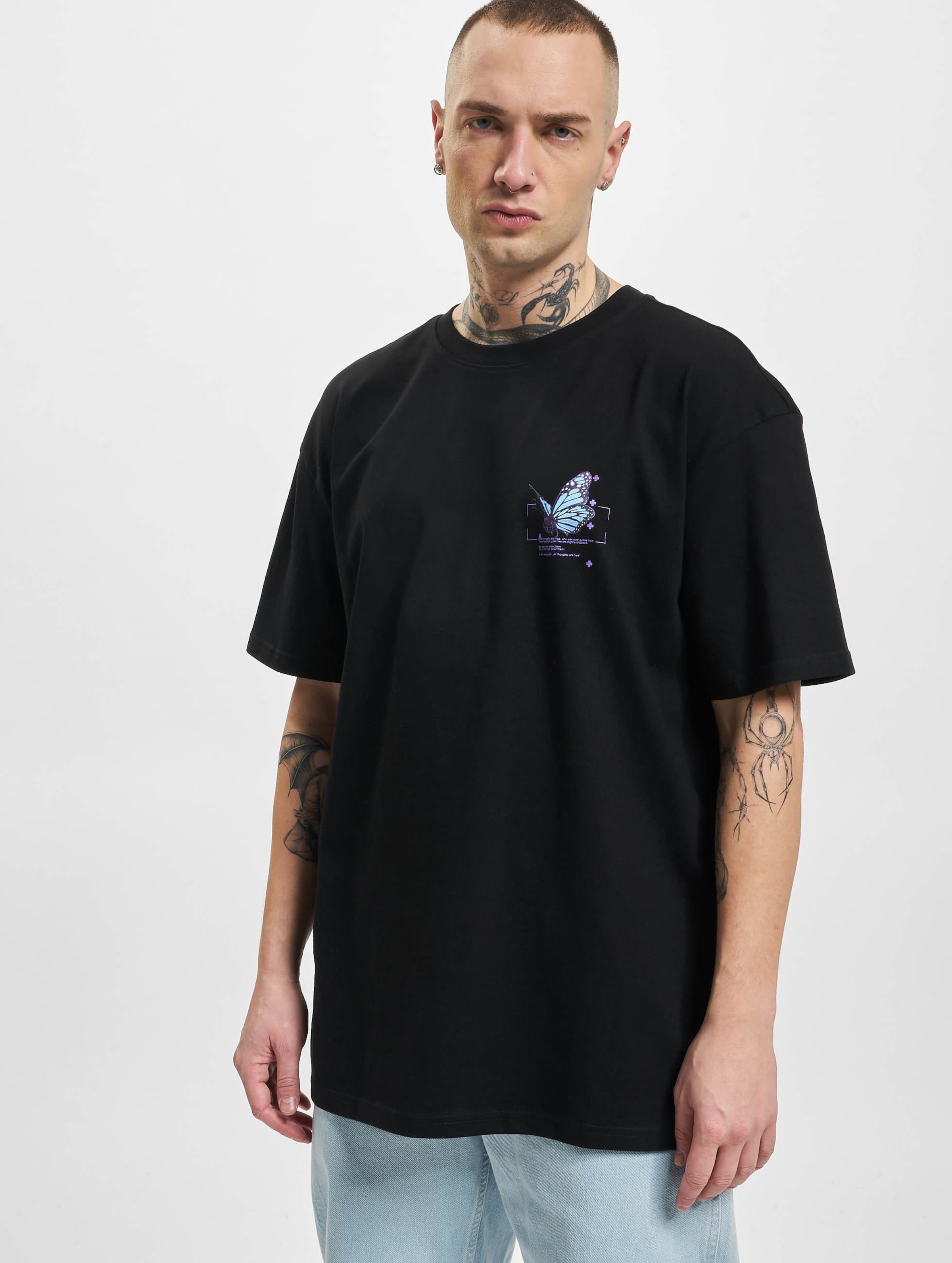 Mister Tee Grid Head Butterfly Oversize