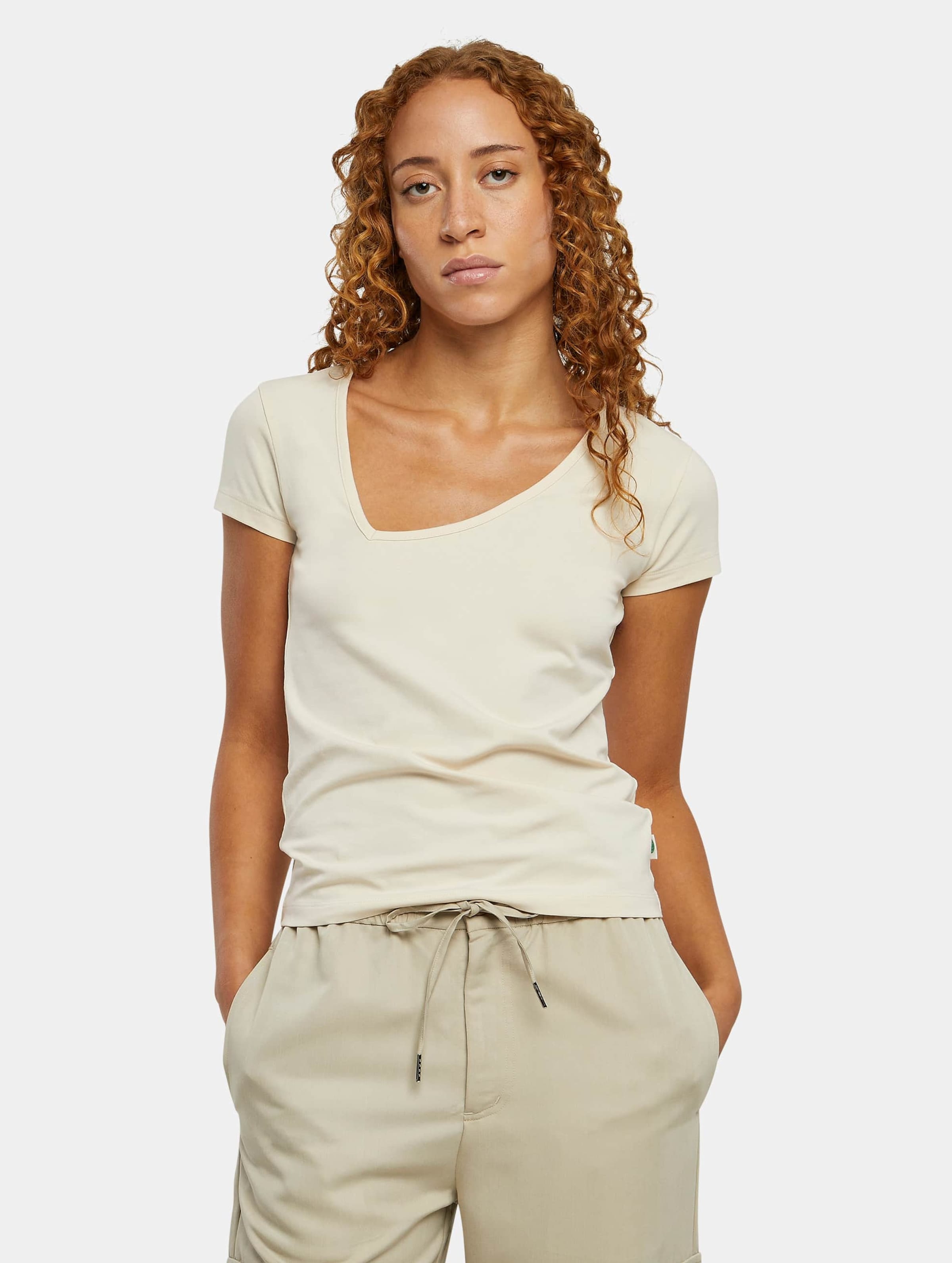 Urban Classics Ladies Organic Asymmetric Neckline Tee