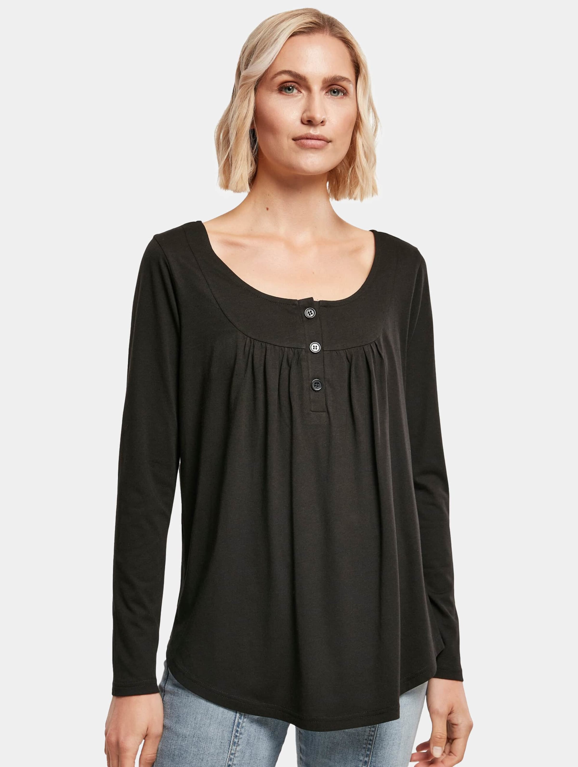 Urban Classics Ladies Viscose Button Up Longsleeve
