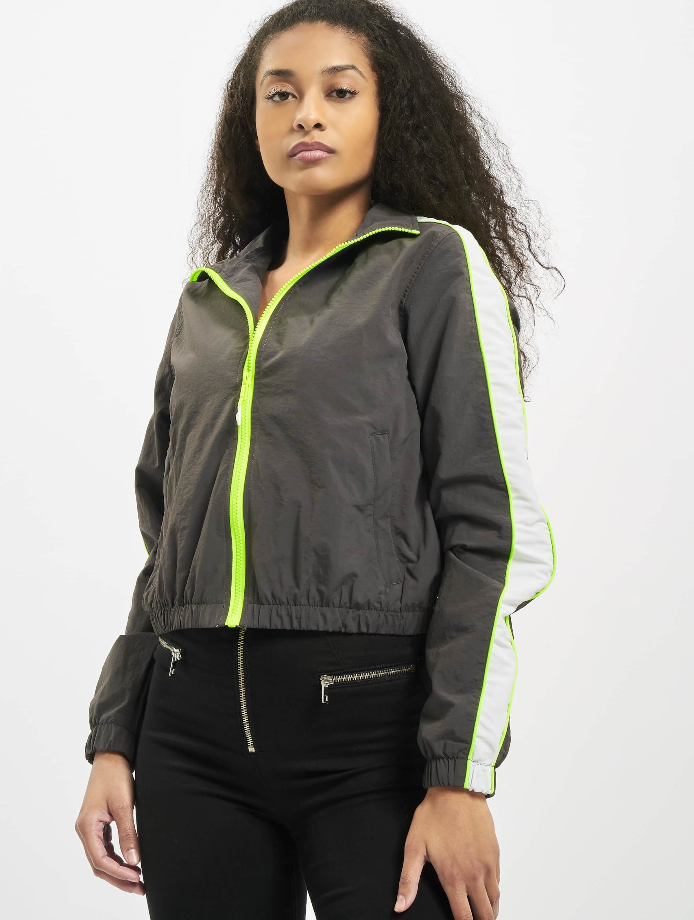 Urban Classics Ladies Short Piped Track Jacket