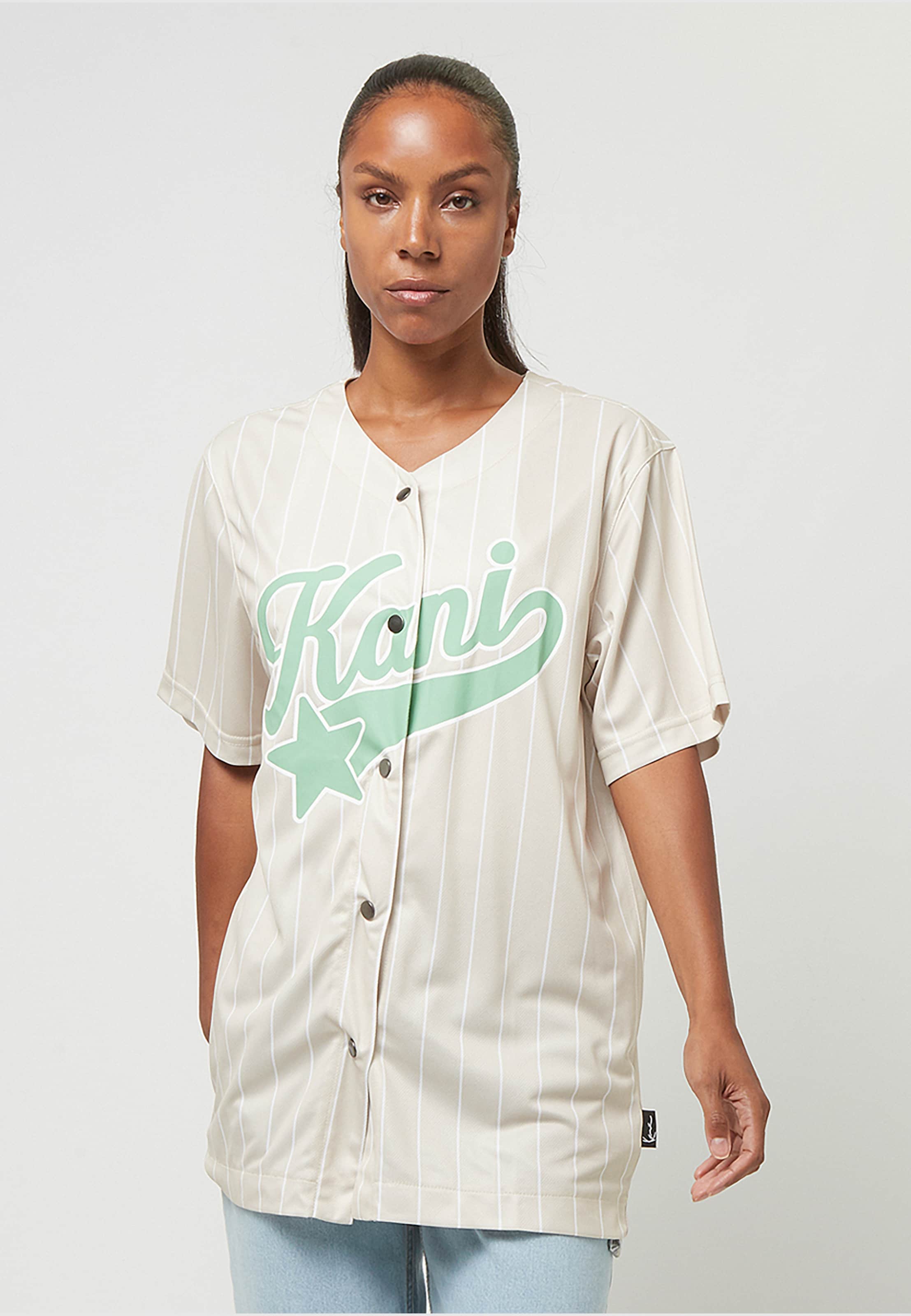 Karl Kani Woven Signature Pinstripe Baseballshirt