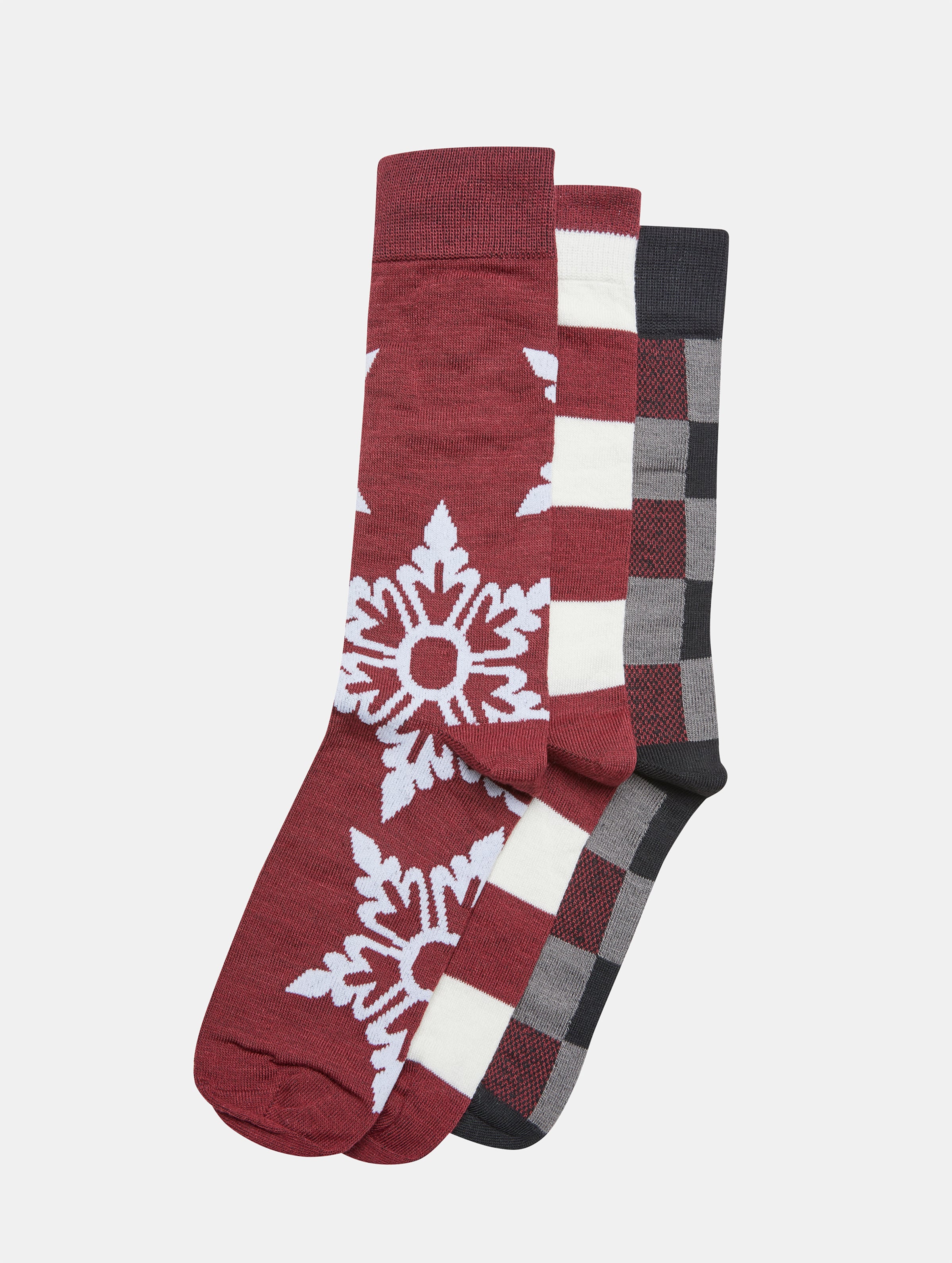Urban Classics Christmas Snowflakes 3 Pack Socken