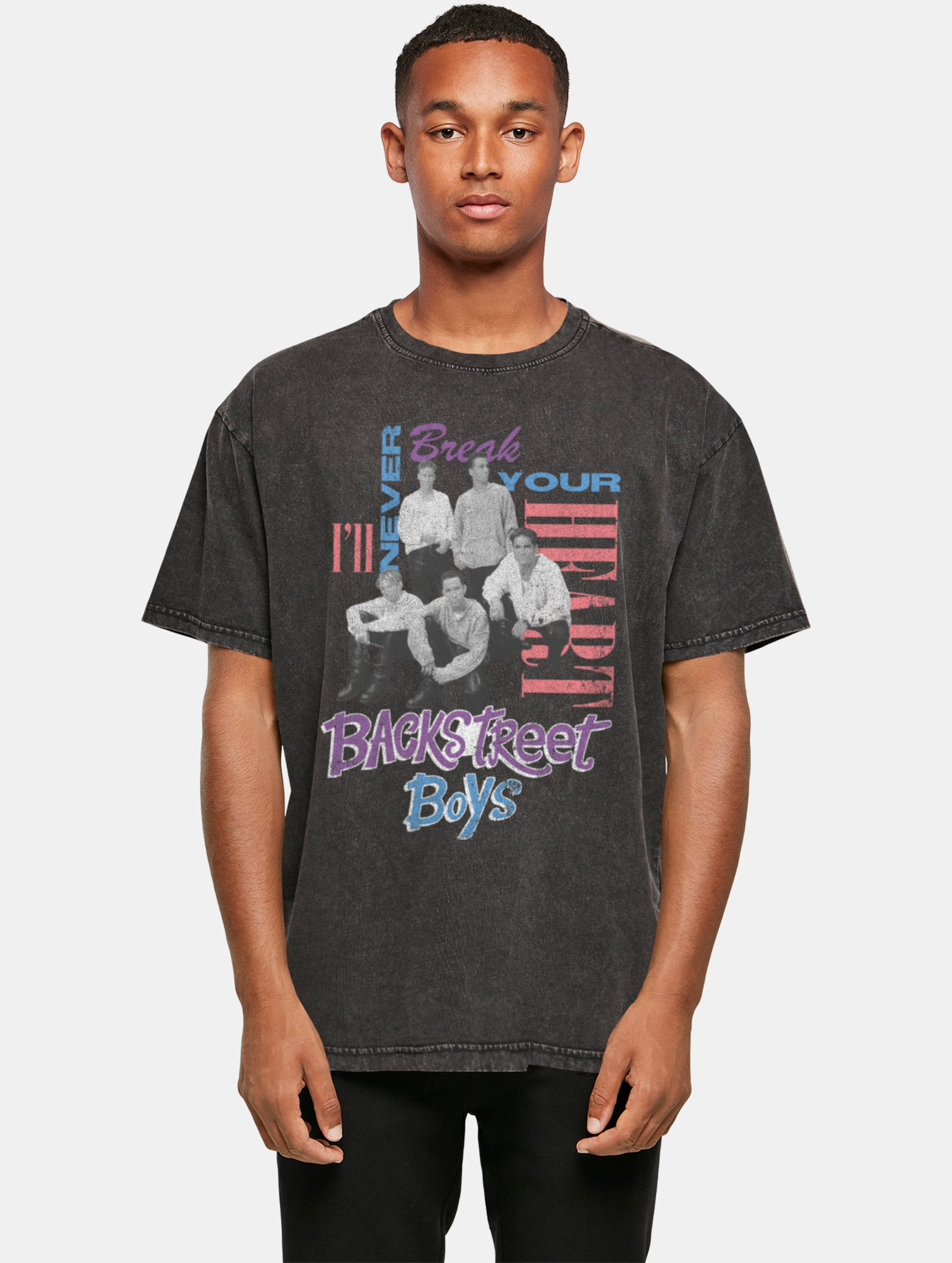 Merchcode Backstreet Boys - INBYH Acid Washed Oversize Tee