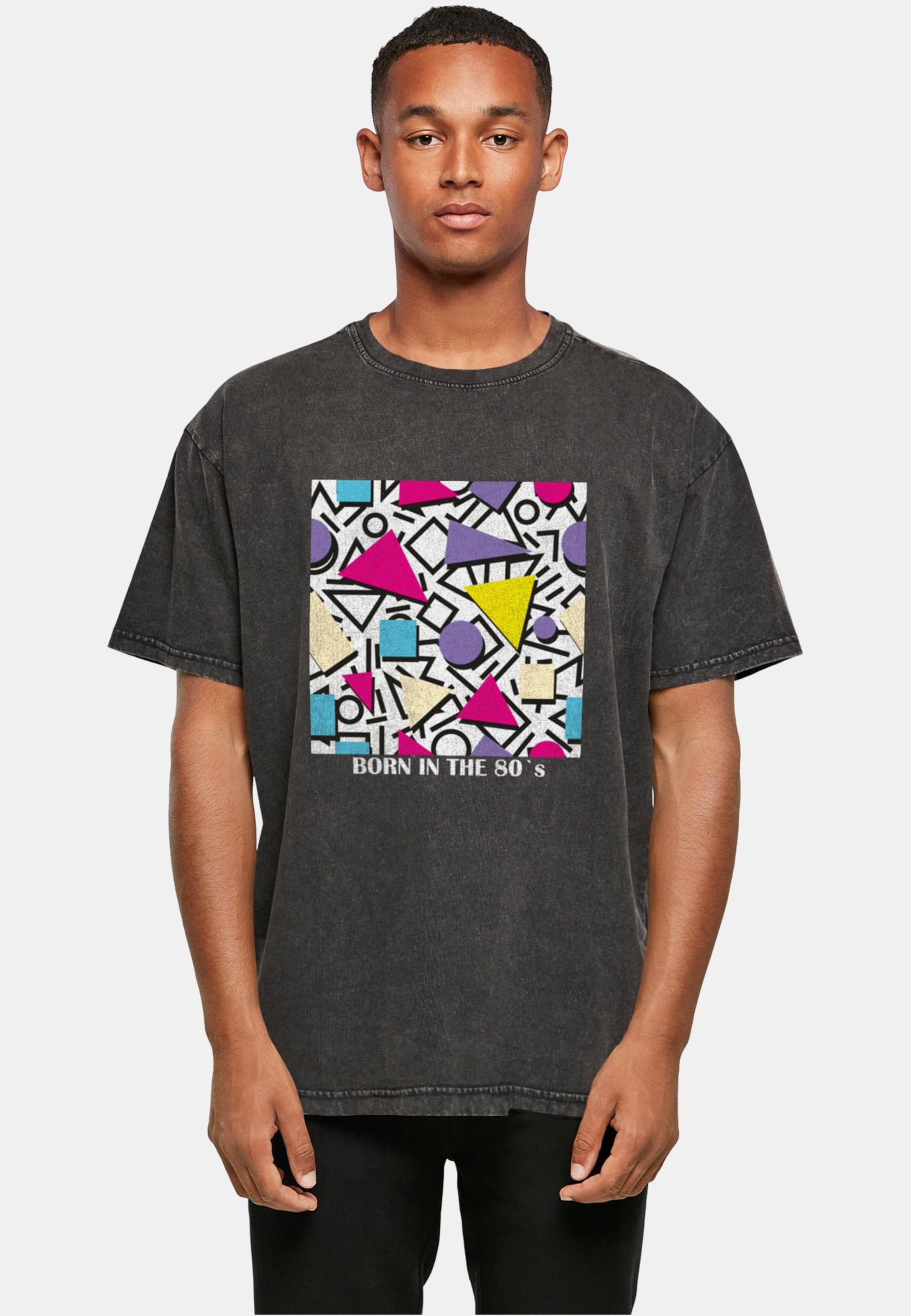 Mister Tee Geometric Retro Acid Washed Heavy Oversize