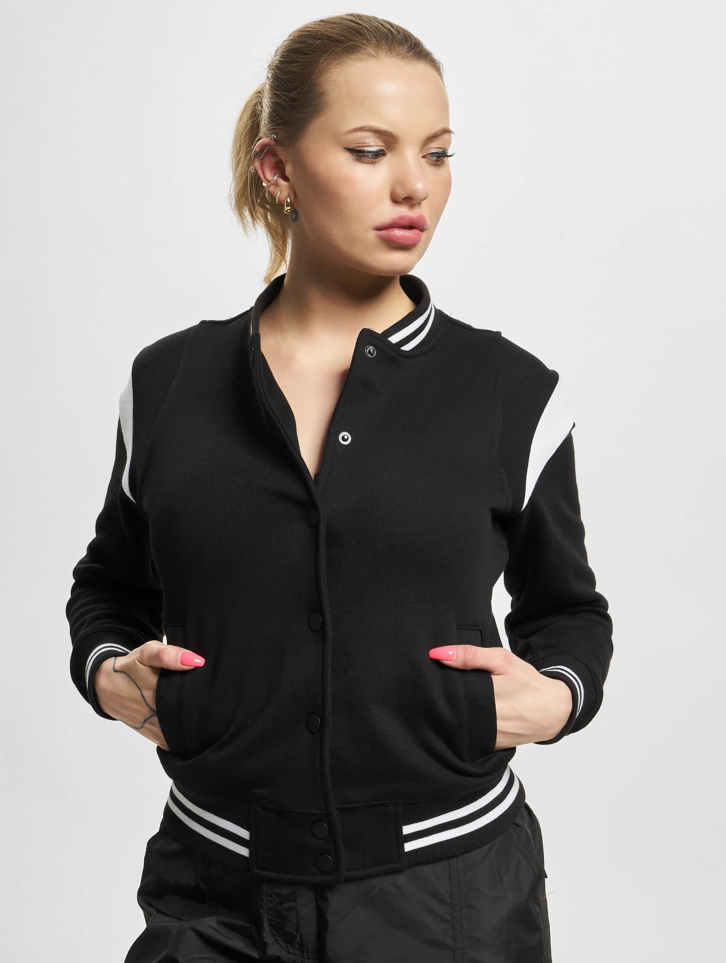 Urban Classics Ladies Inset College Sweat Jacket