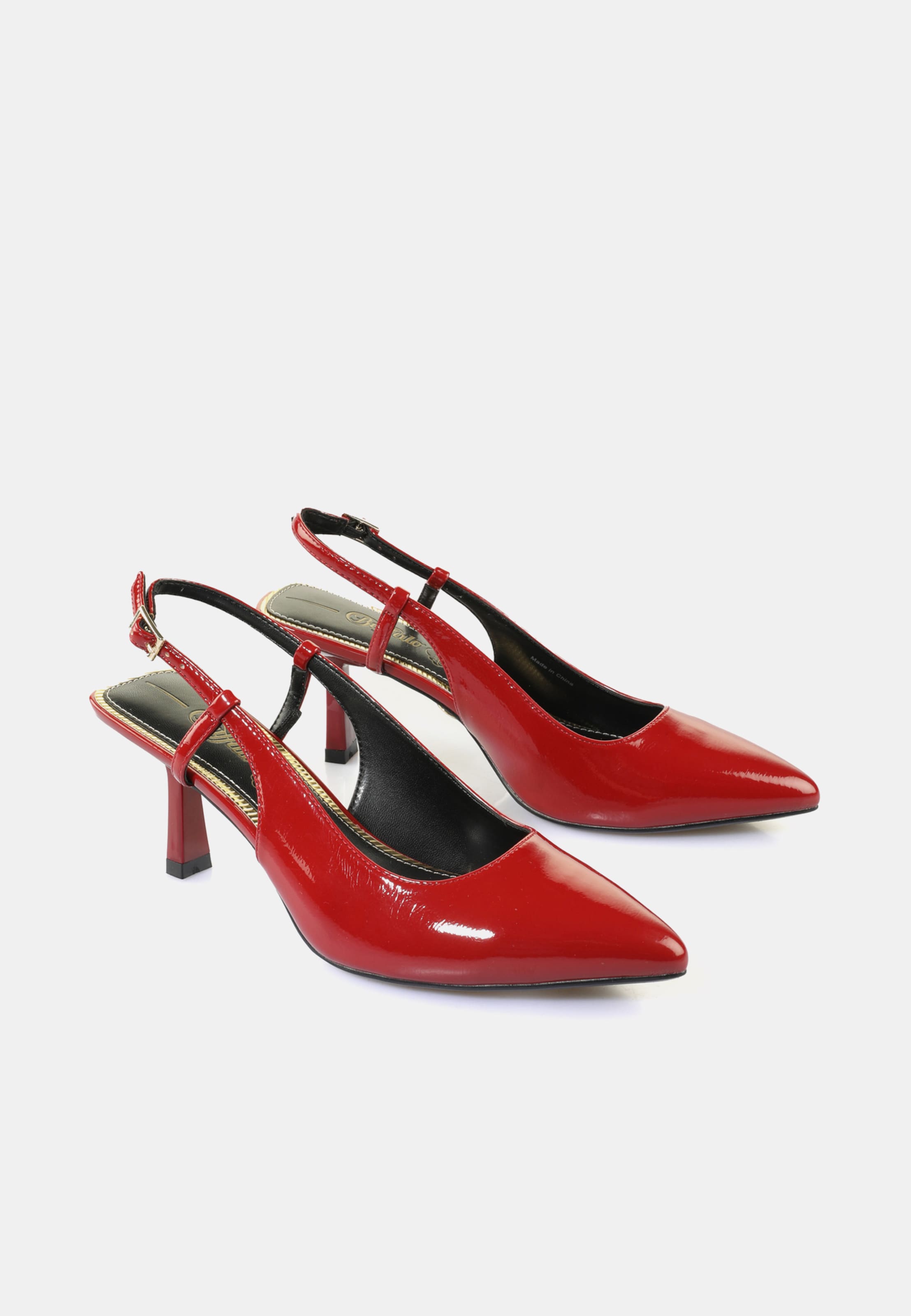 Buffalo Sling Back- Vegan Patent