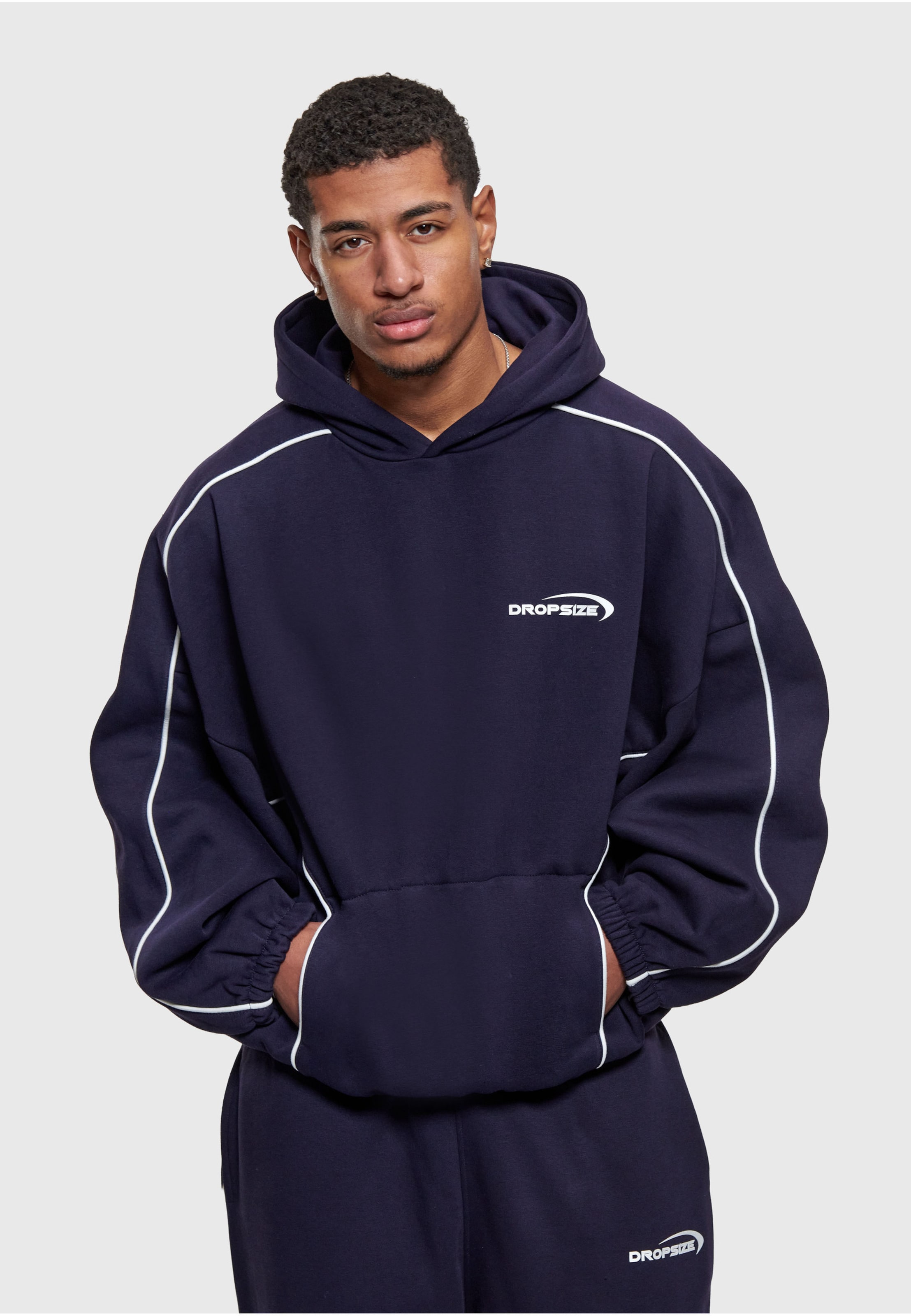 Dropsize BOXY PIPING HOODIE