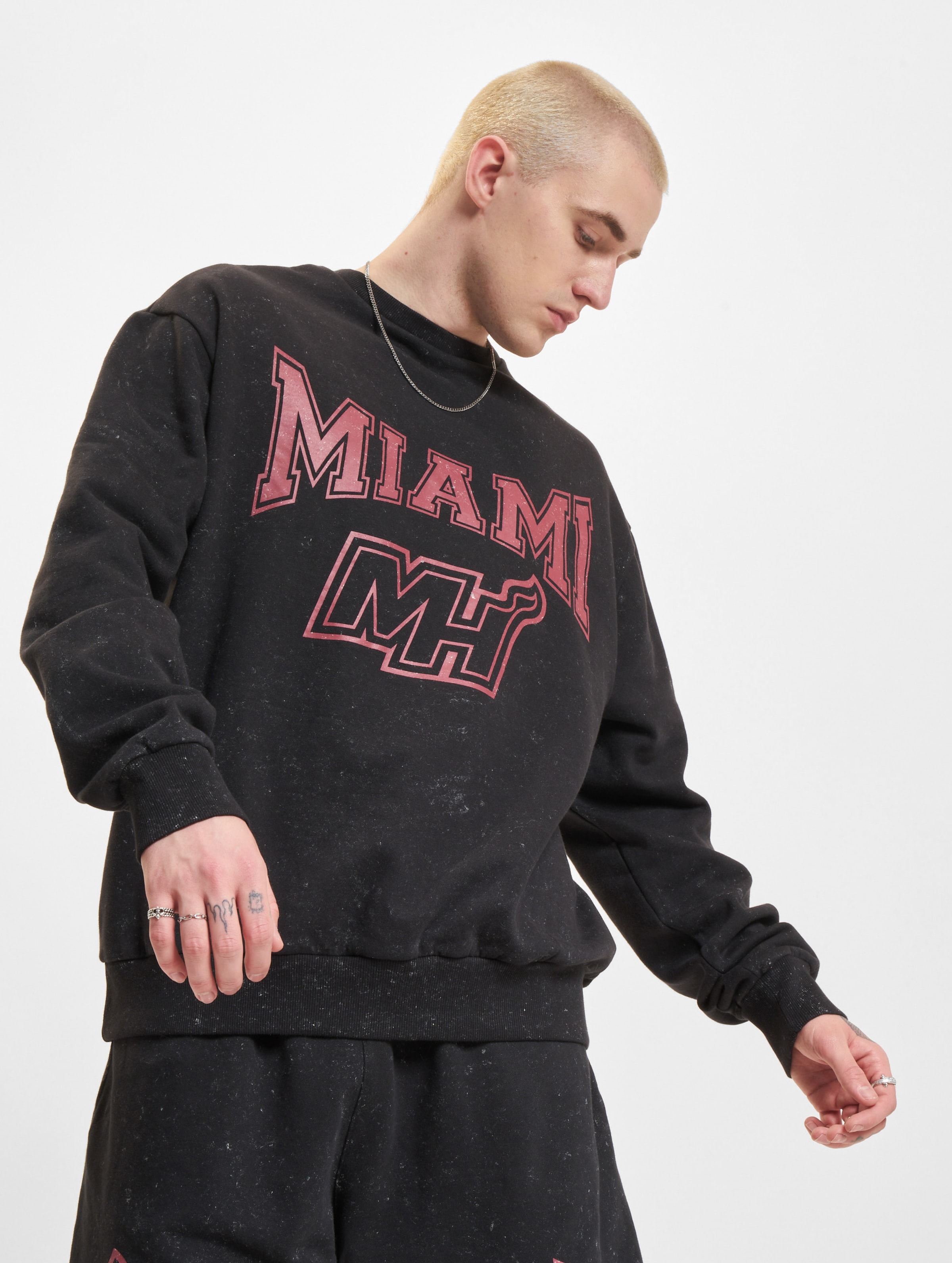 New Era Miami Heat NBA Washed Crewneck Pullover