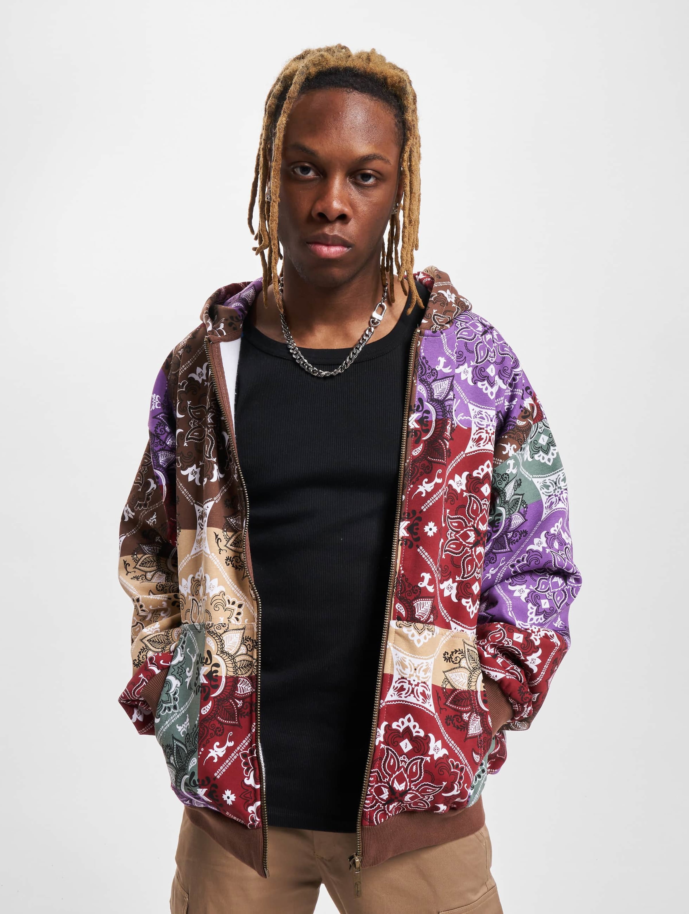 Karl Kani KK Chest Signature Os Paisley Full Zip Hoodie