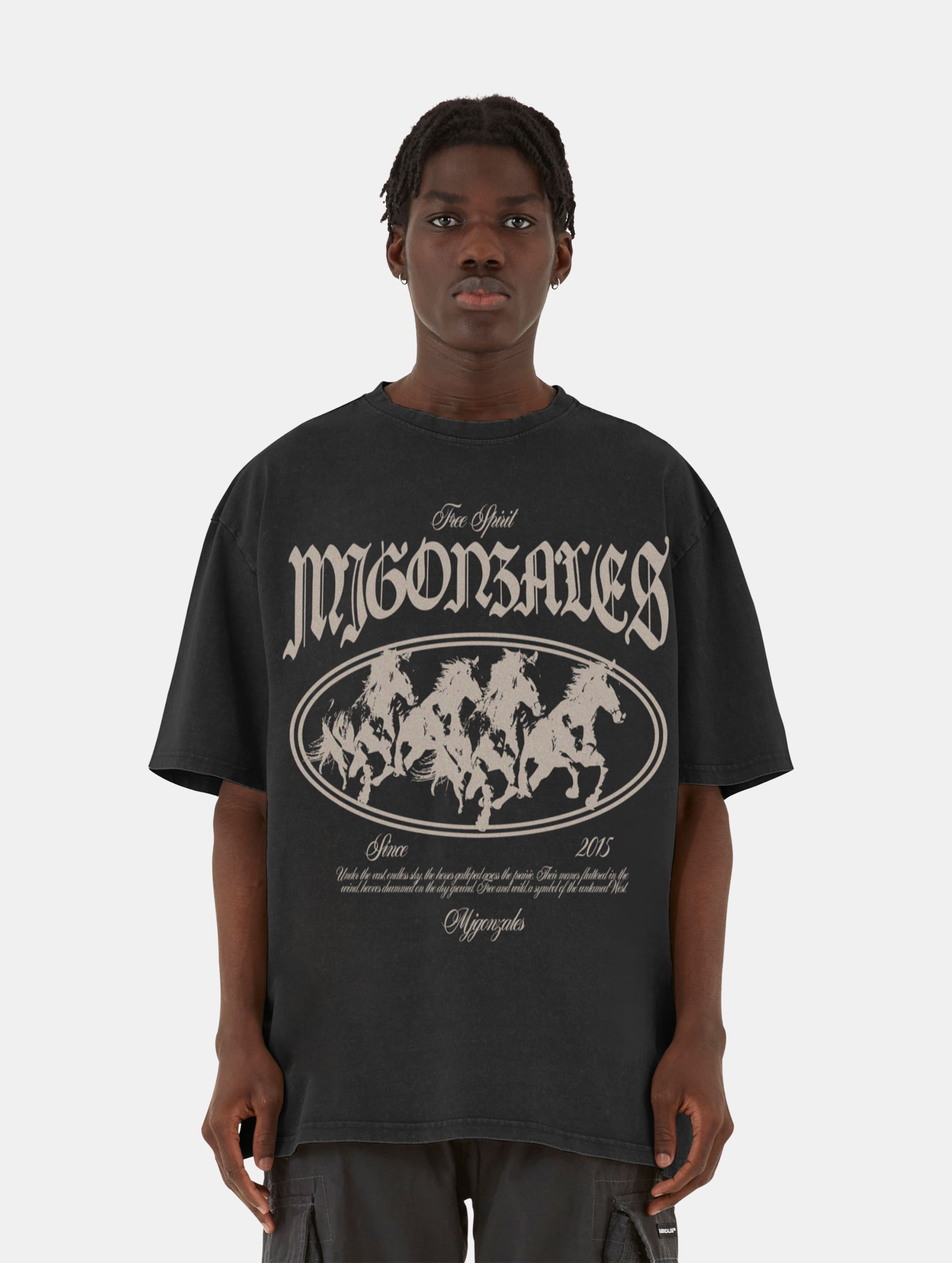 MJ Gonzales Heavy Oversized Acid Wasehd Tee - Running Wild