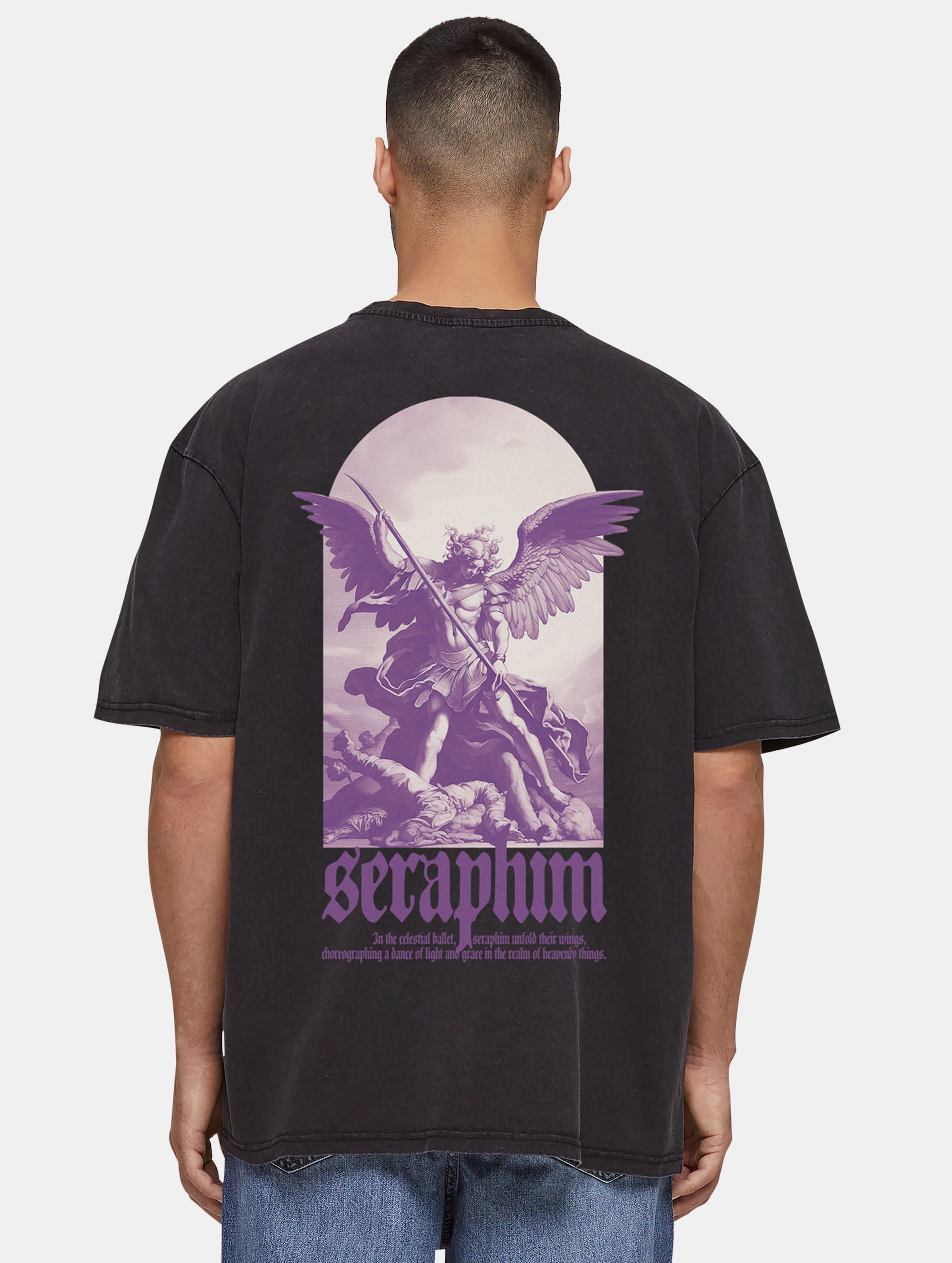 MJ Gonzales MJG Oversized Acid Washed Tee - Seraphim
