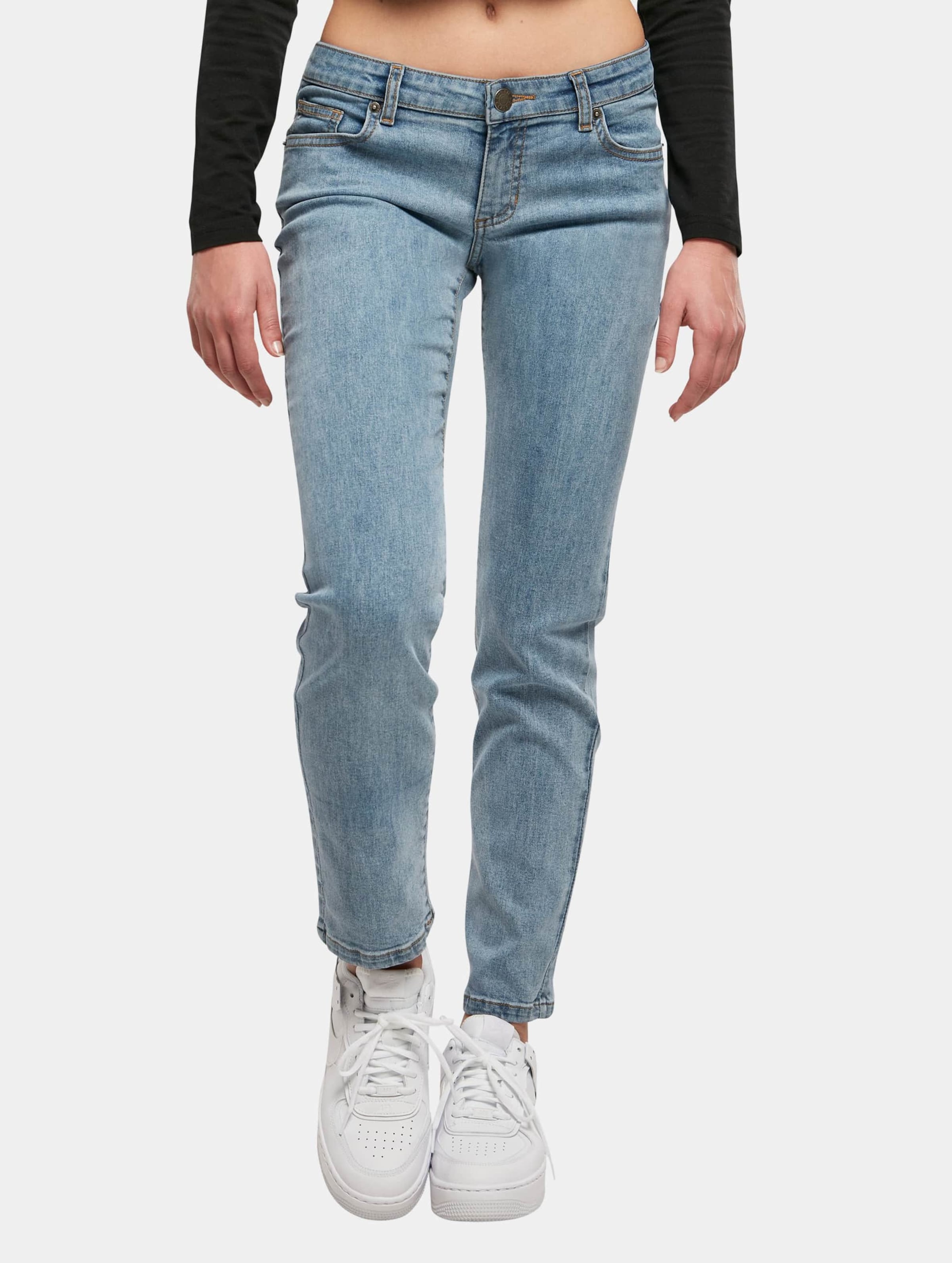 Urban Classics Ladies Low Waist Straight Denim Pants