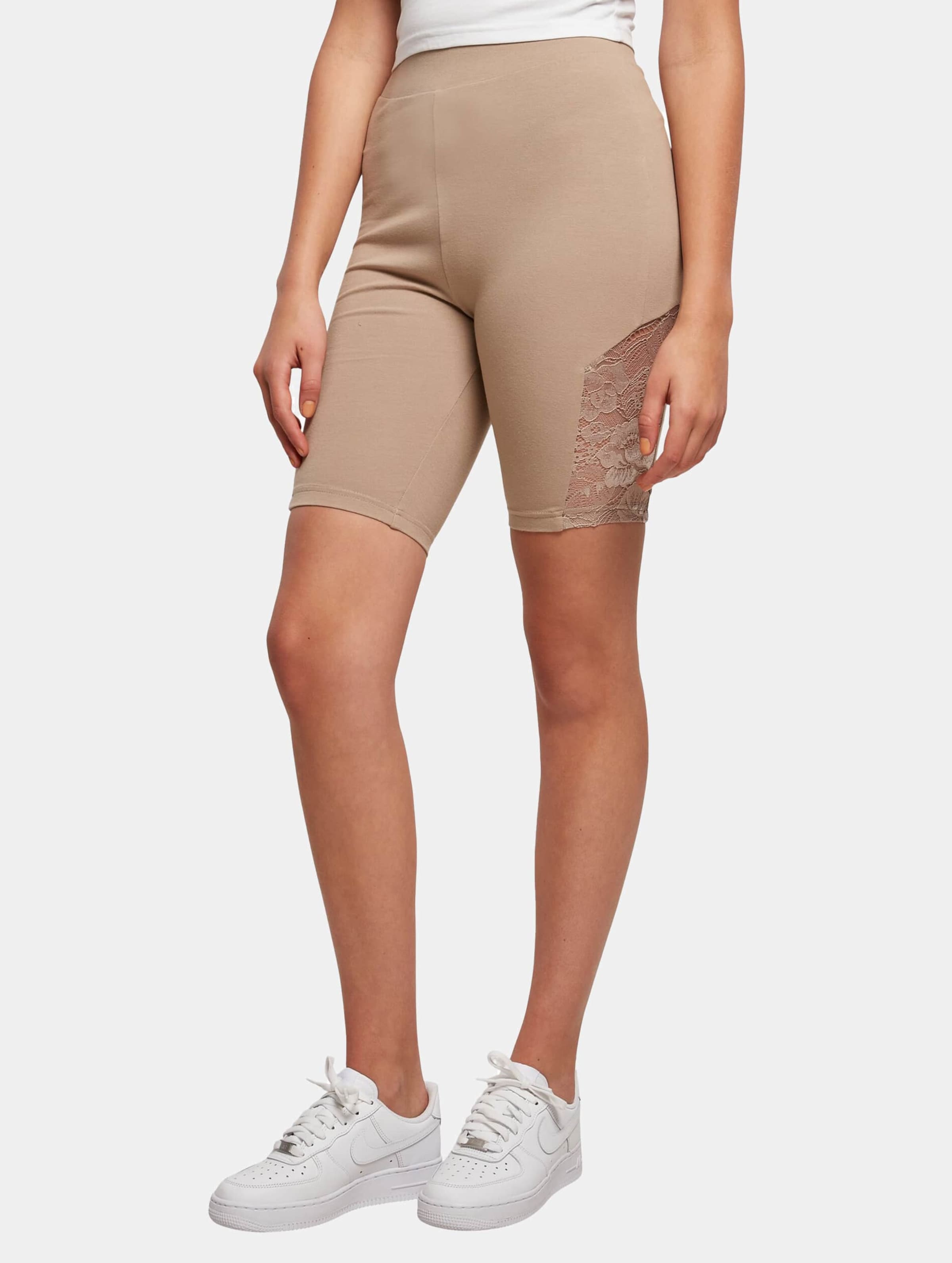 Urban Classics Ladies High Waist Lace Inset Cycle Short