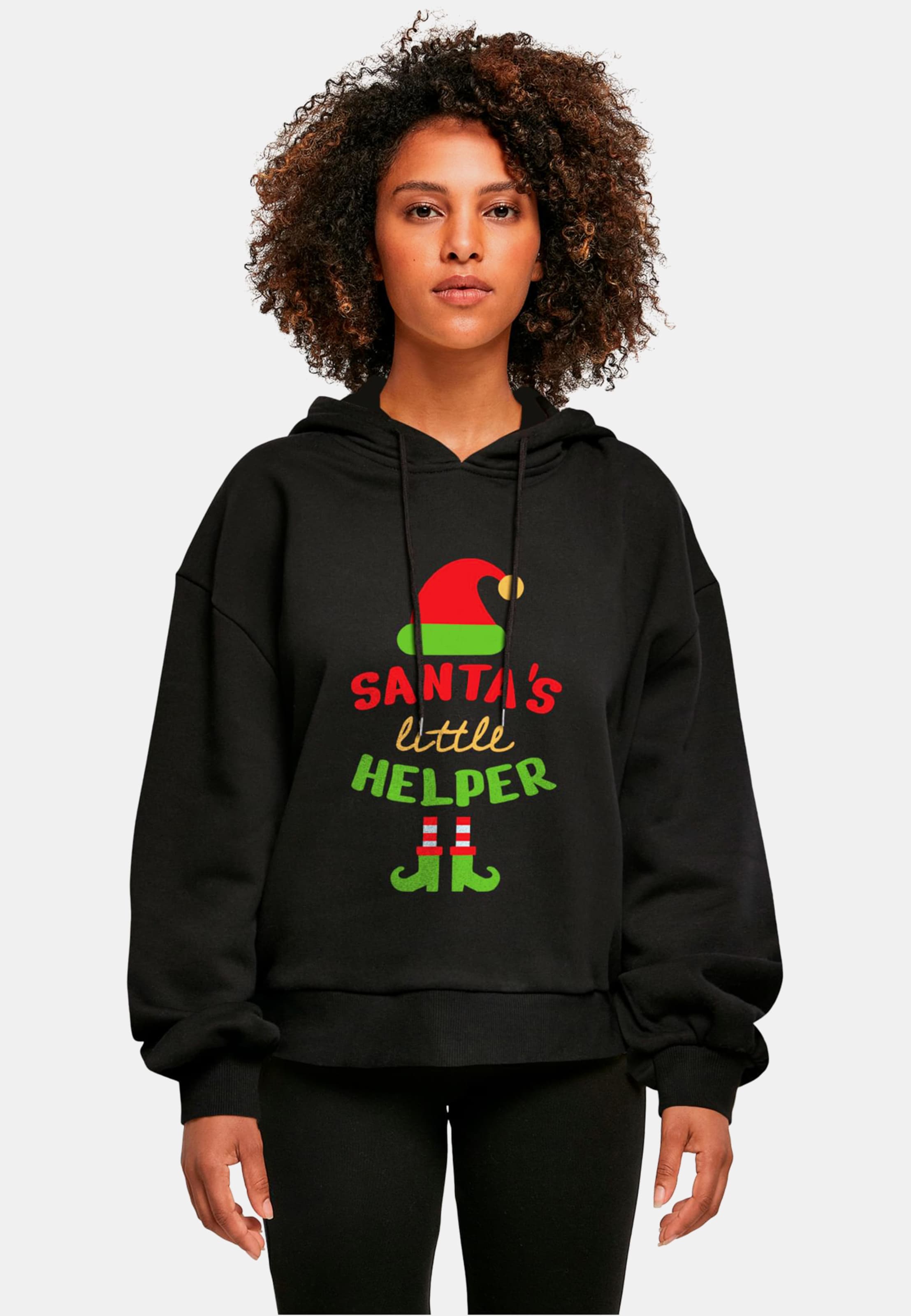 Merchcode Ladies Christmas Santa´s Little Helper Hoody