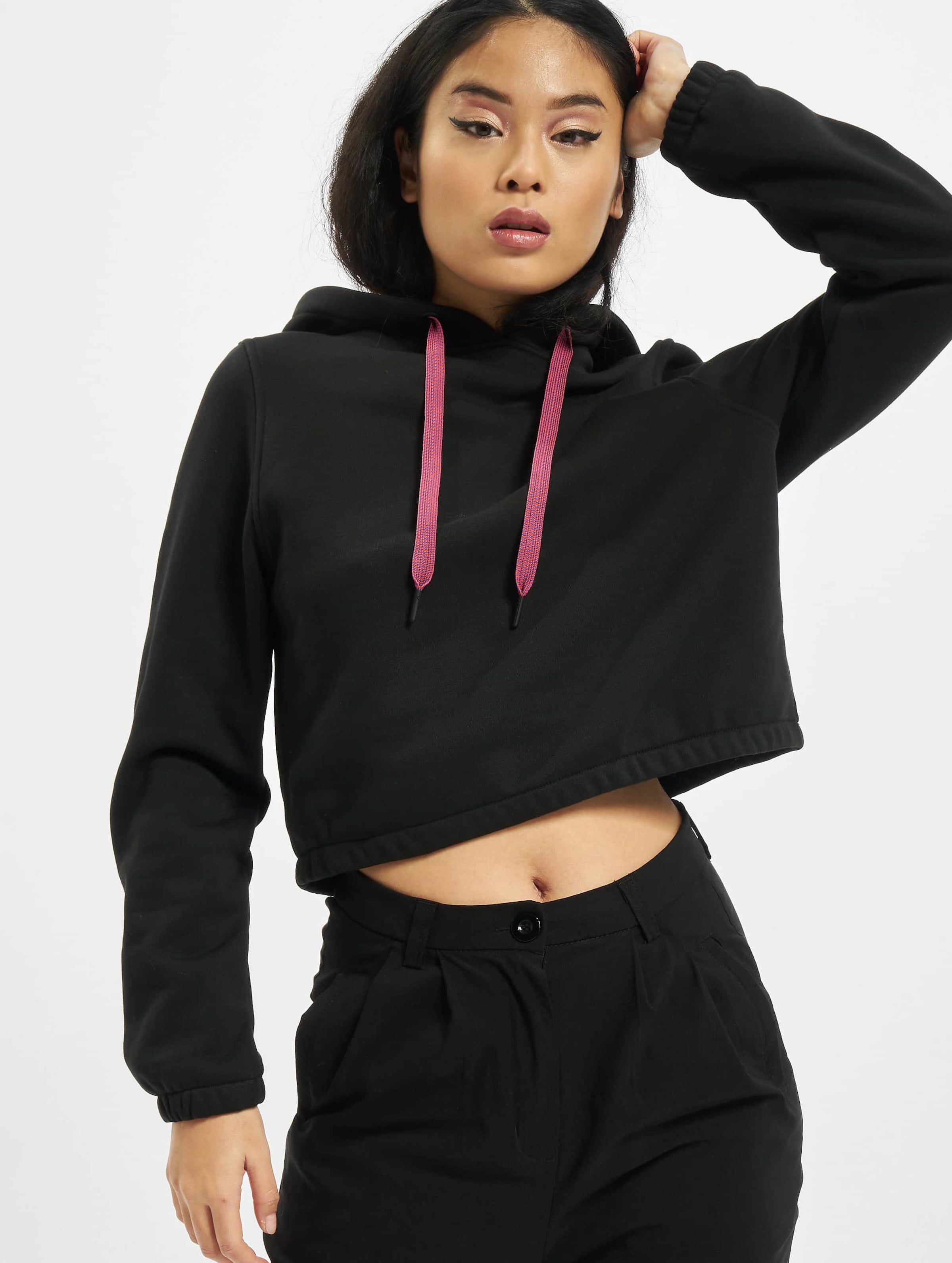 Urban Classics Ladies Contrast Drawstring Hoody
