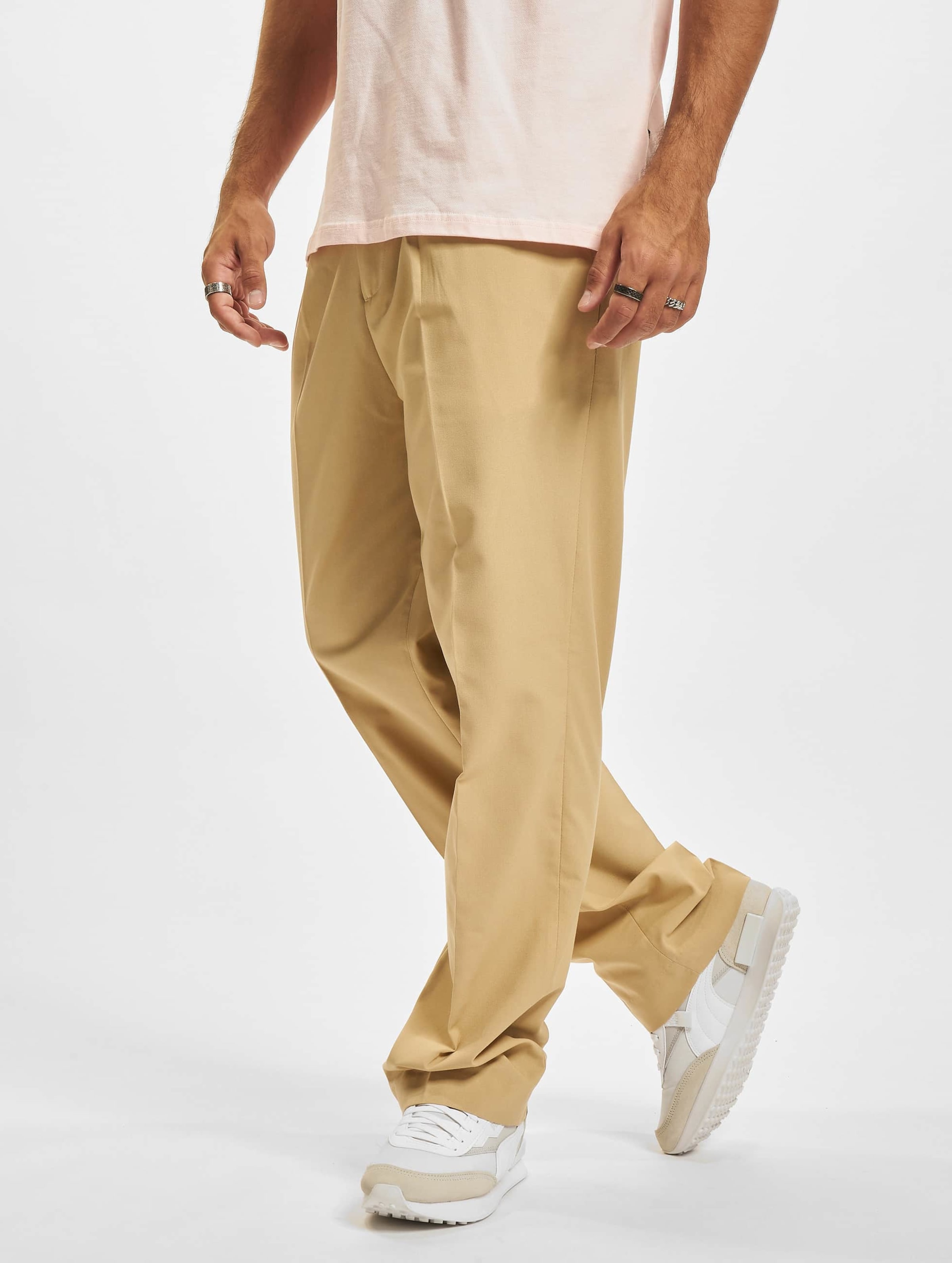 Urban Classics Straight Pleat-Front Trousers