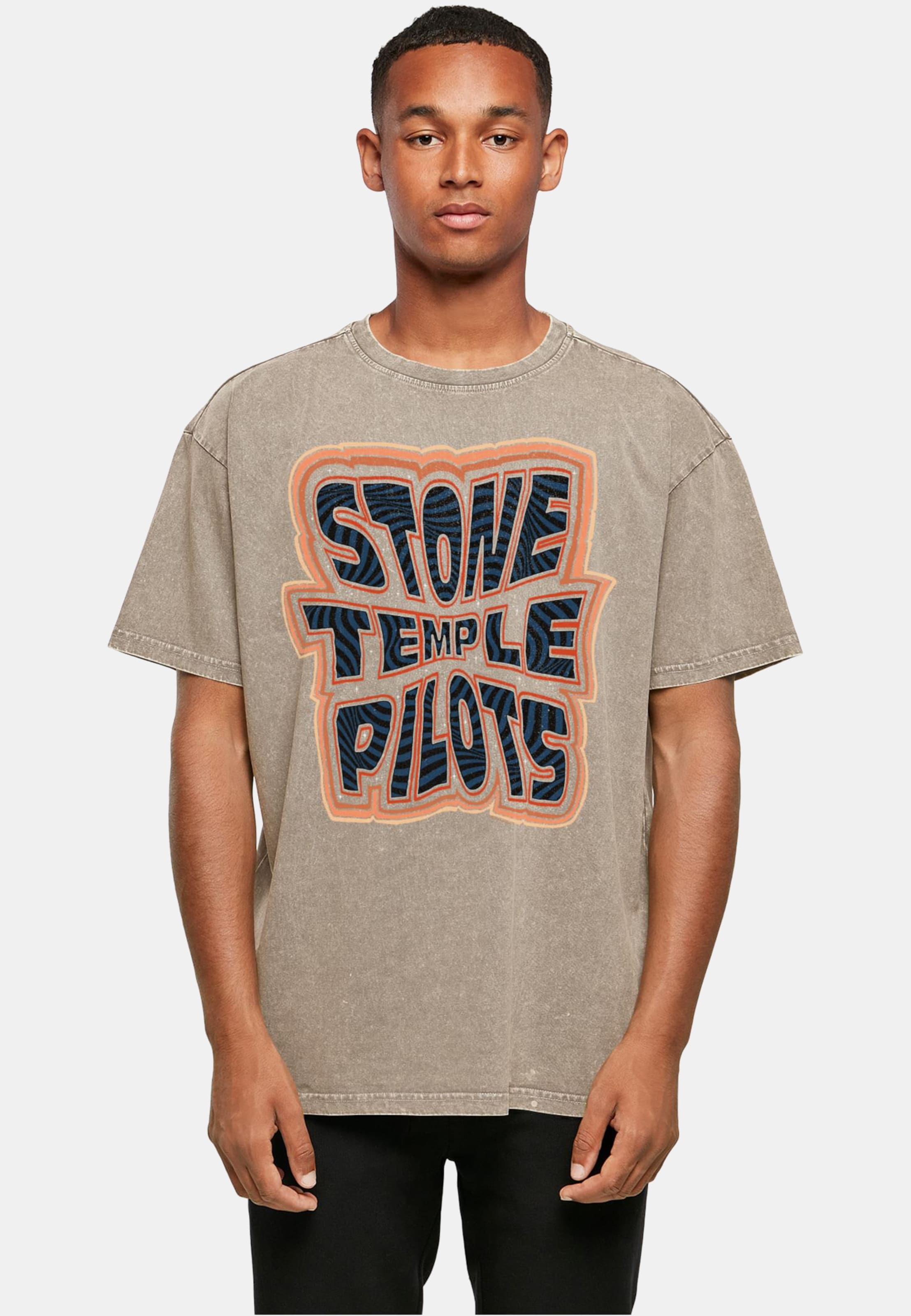 Merchcode Stone Temple Pilots - Vintage warp Acid Washed Oversize Tee