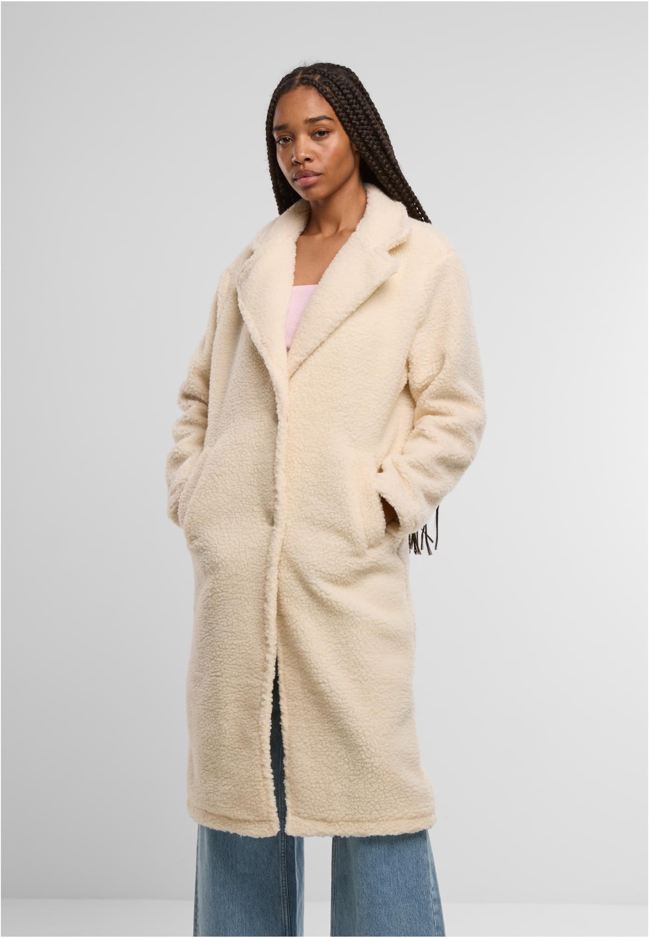 Urban Classics Ladies Teddy Long Coat