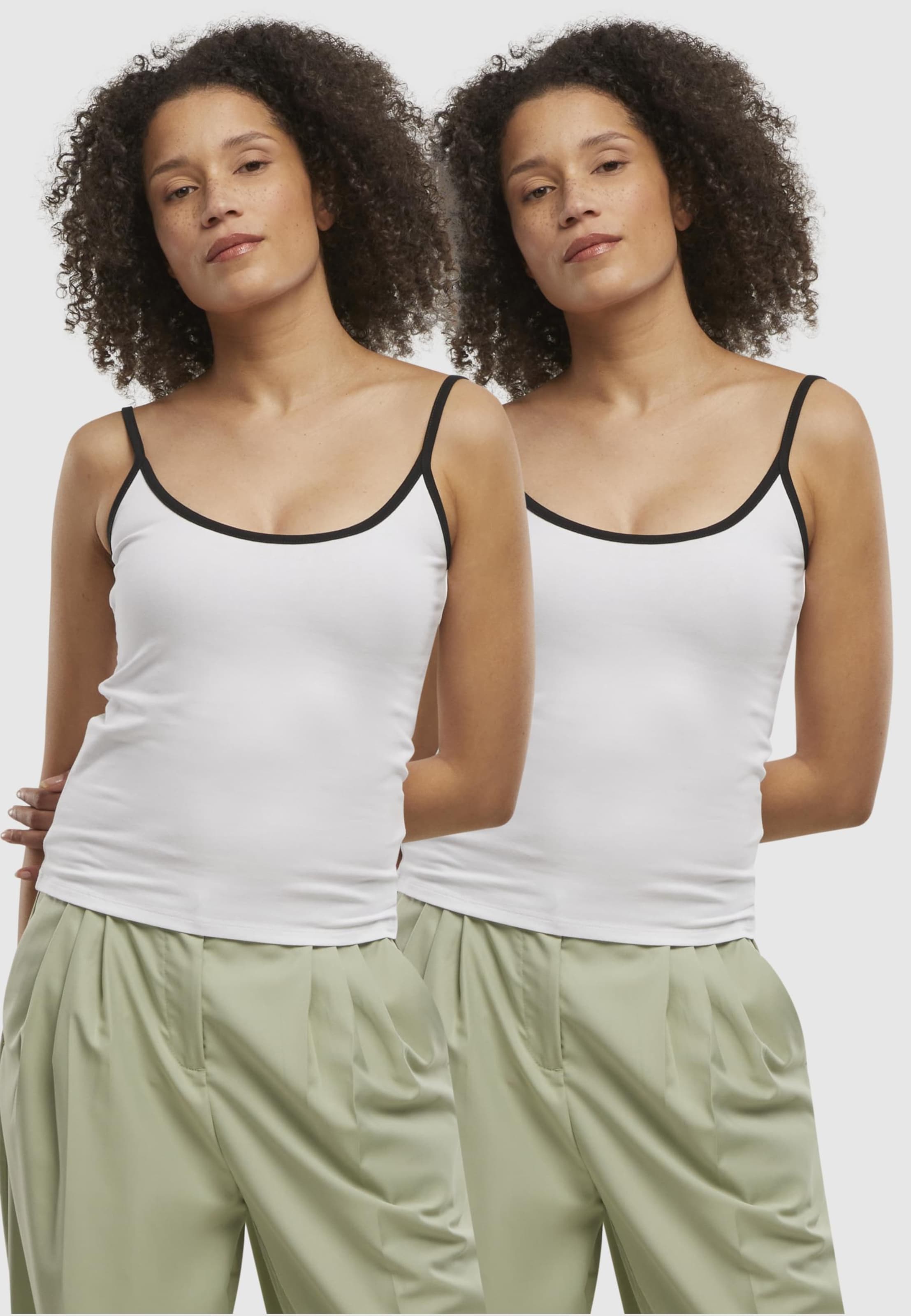 Urban Classics Ladies Contrast Basic Top 2-Pack