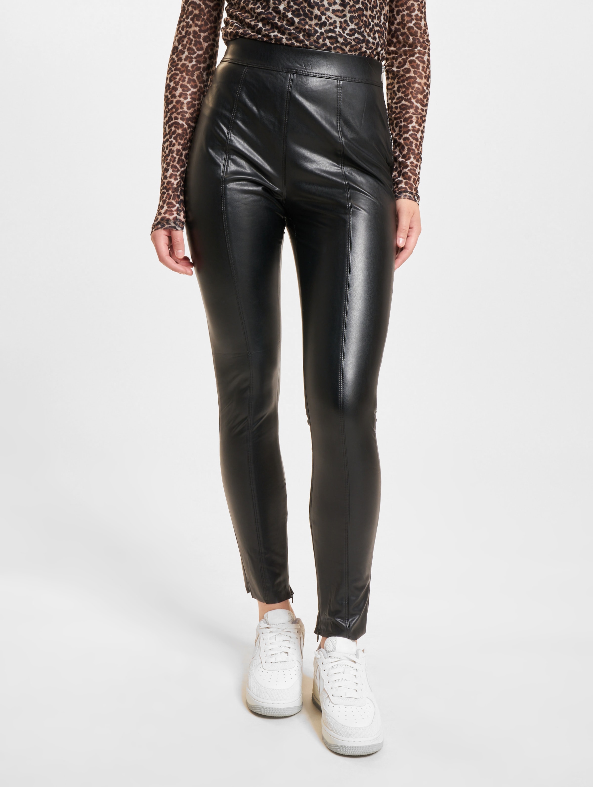 Only Marlo HW Faux Lea Leggings