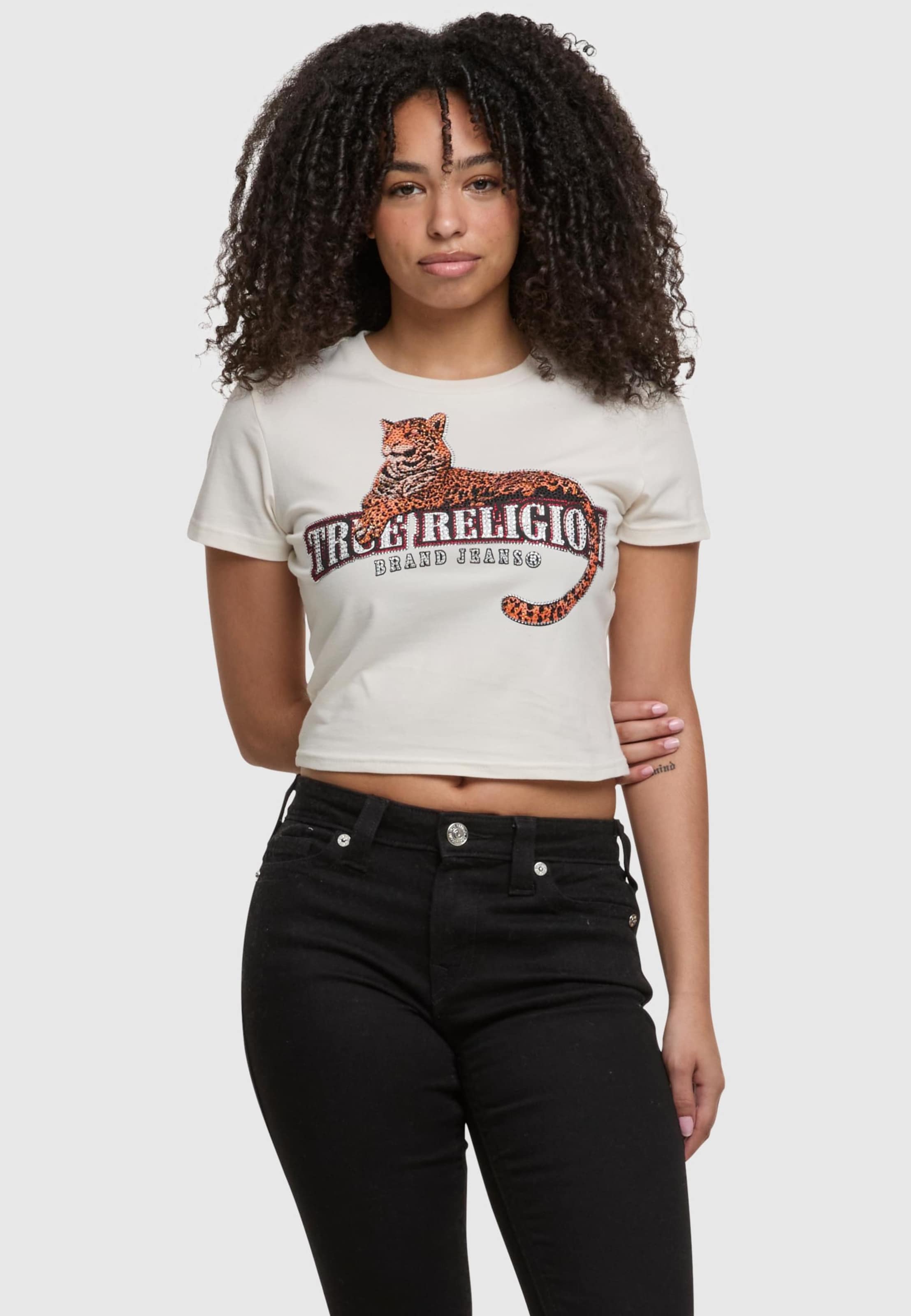 True Religion CRYSTAL LEOPARD BABY TEE