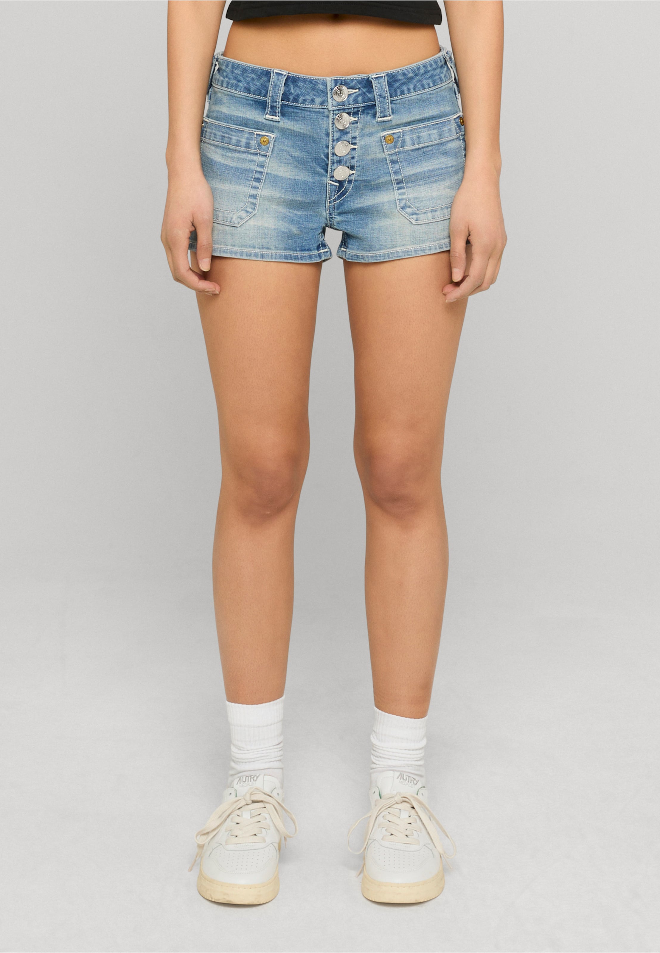 True Religion FRONT POCKET DENIM MR SHORTS FLAP