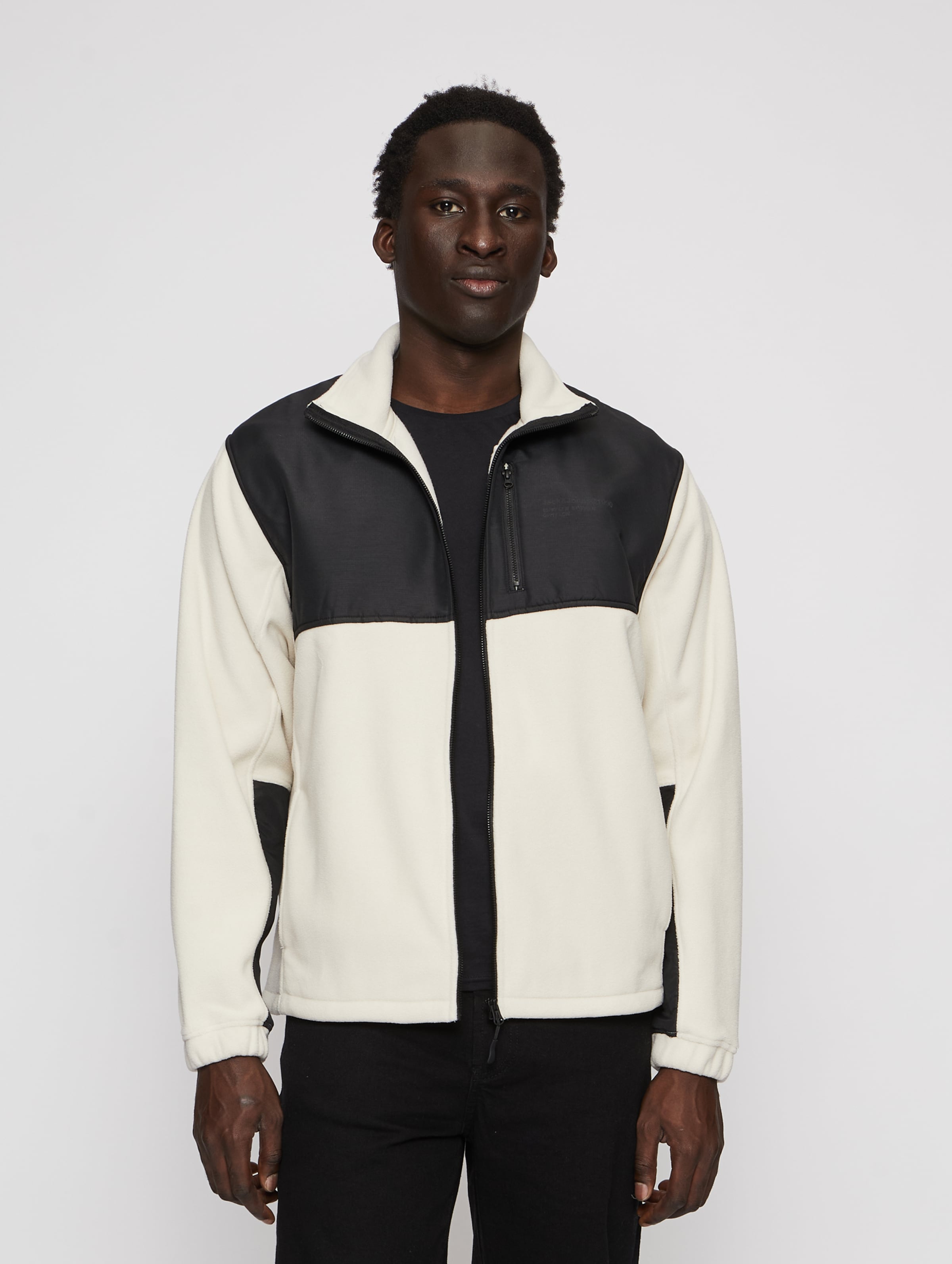 Jack & Jones Lima Fleece High Neck Zip Thru Strickjacke