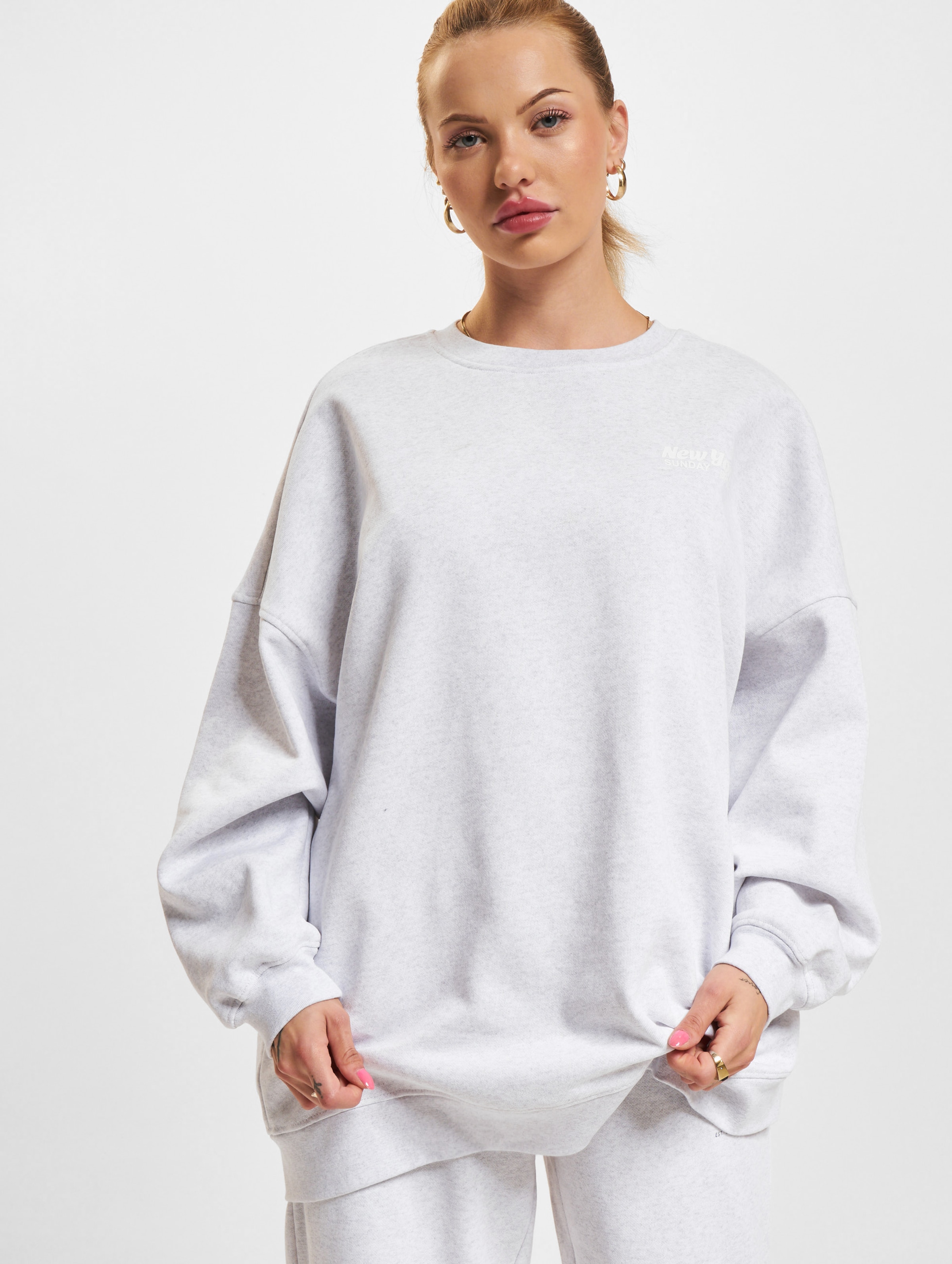 Only Daze Oversize Print O-Neck Pullover