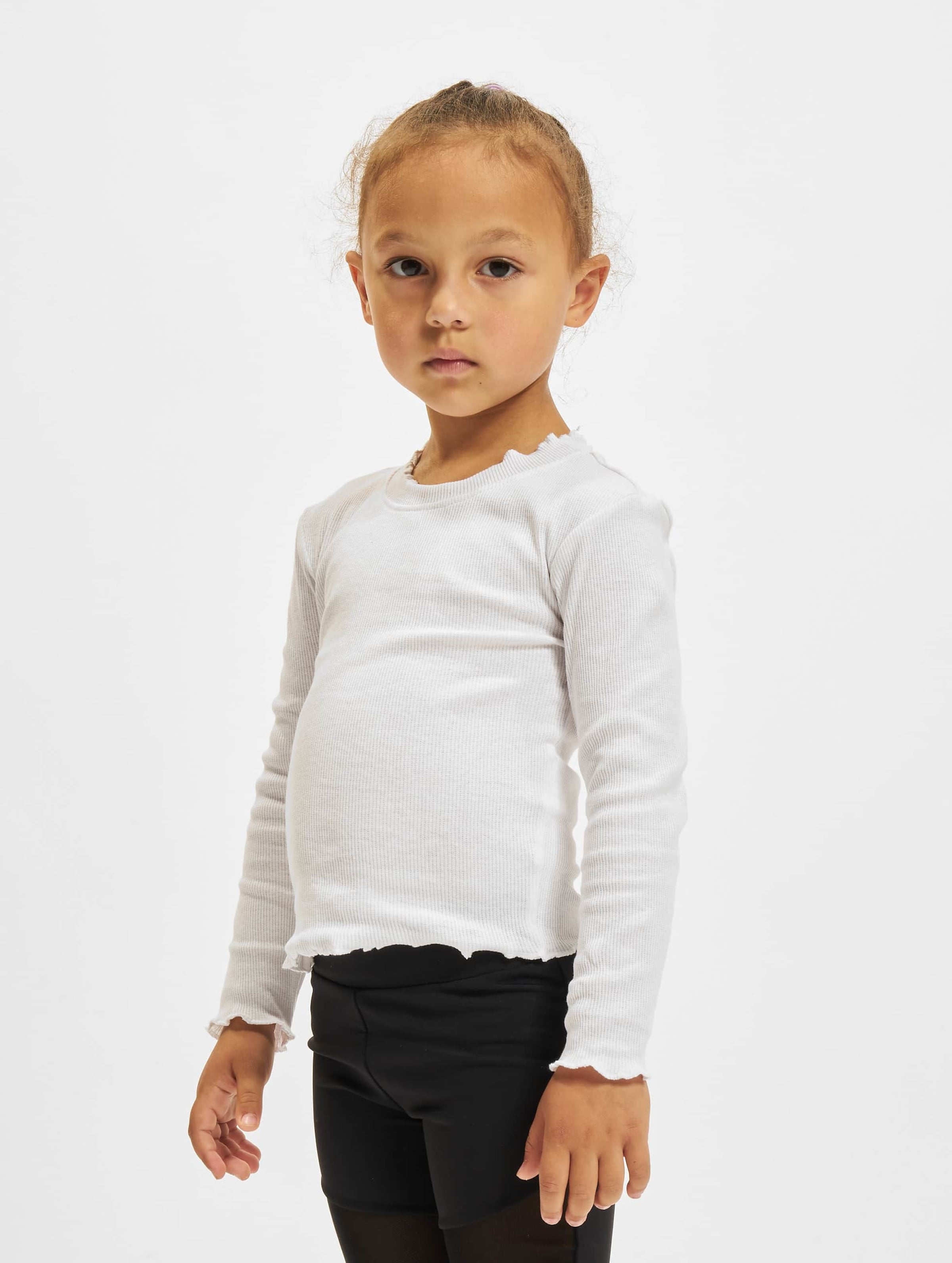 Urban Classics Girls Short Rib Longsleeve
