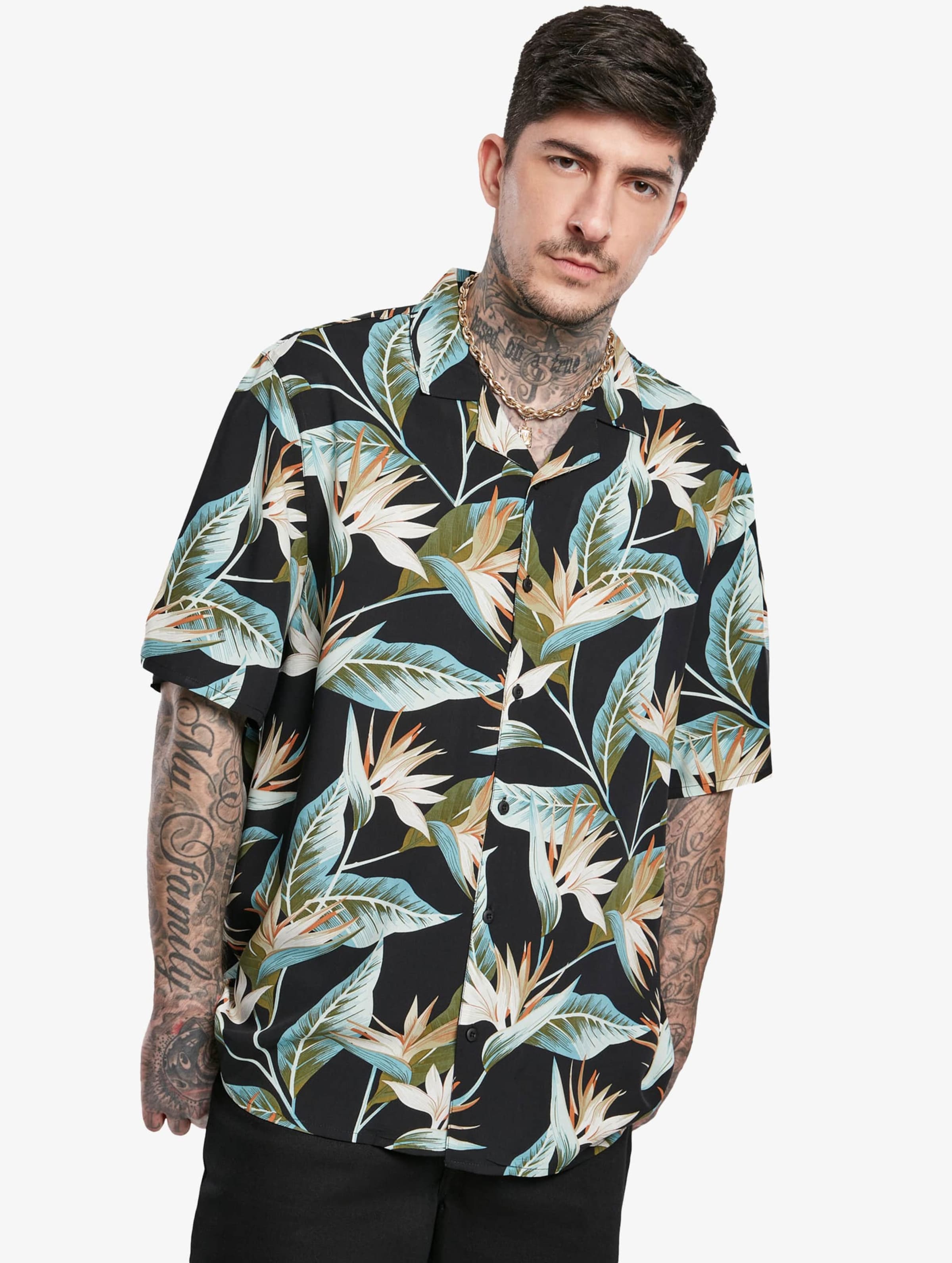 Urban Classics Blossoms Resort Shirt