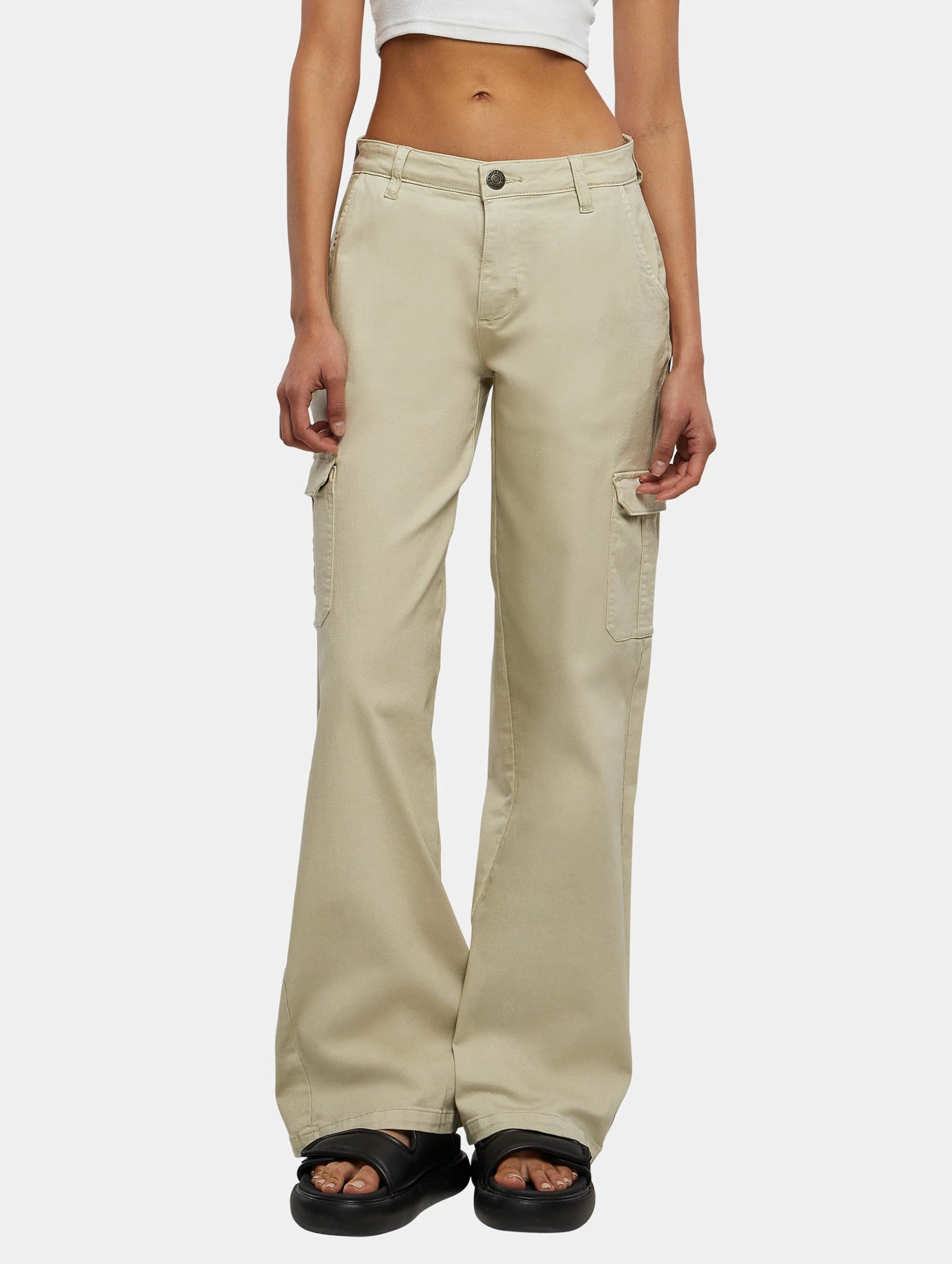 Urban Classics Ladies High Waist Straight Denim Cargo Pants