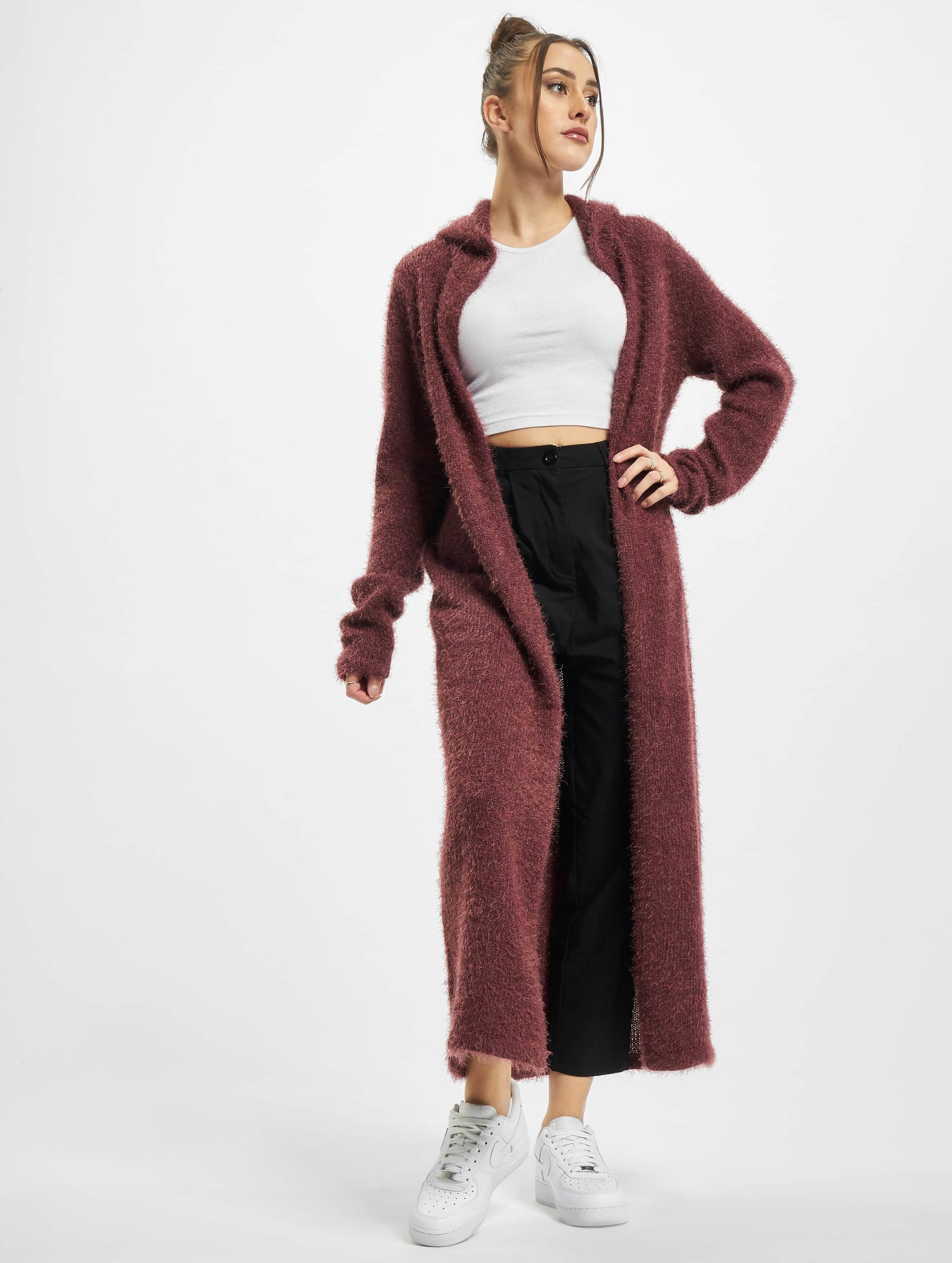 Urban Classics Ladies Hooded Feather Cardigan