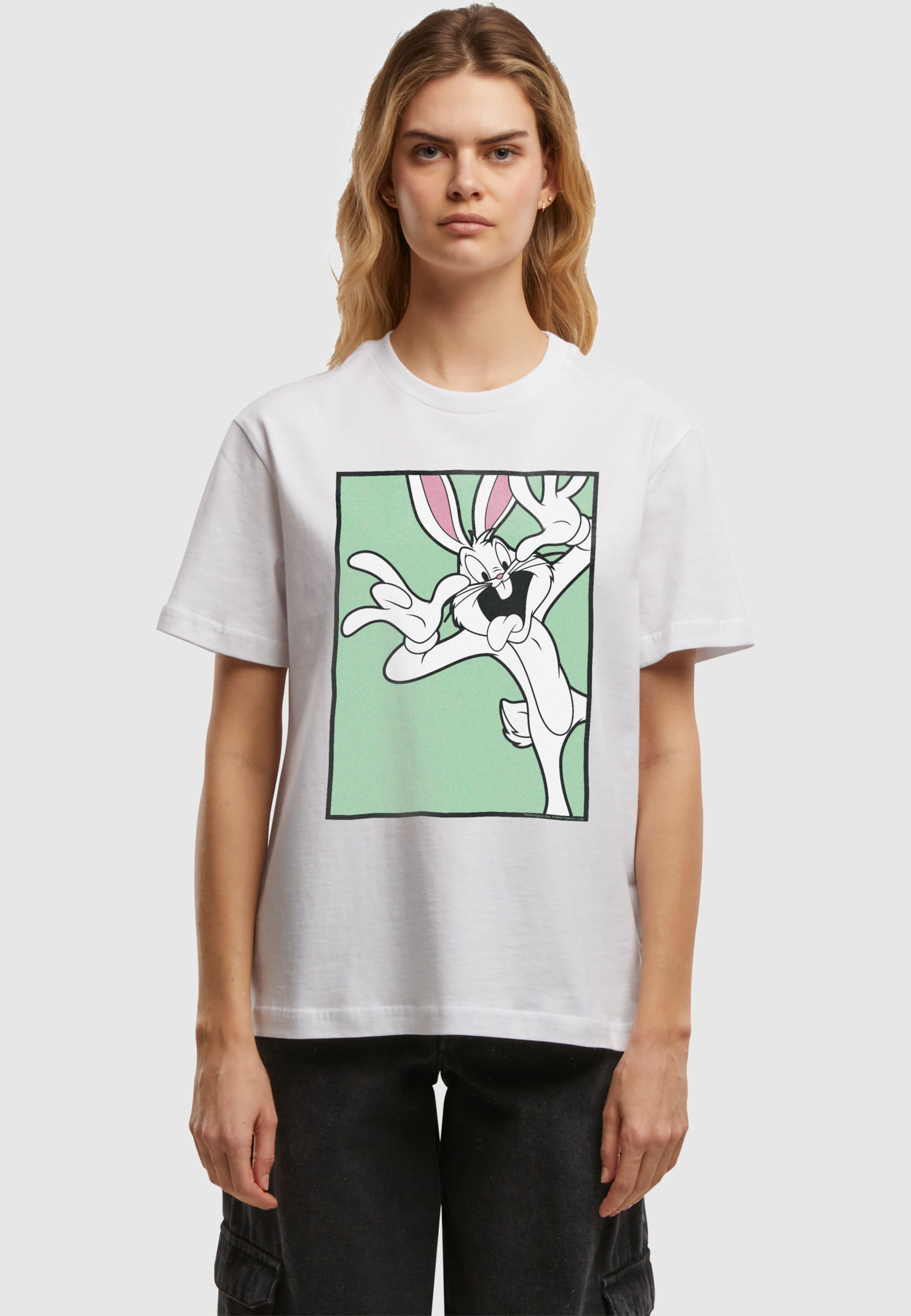 Merchcode Looney Tunes Bugs Bunny Funny Face Ladies Tee