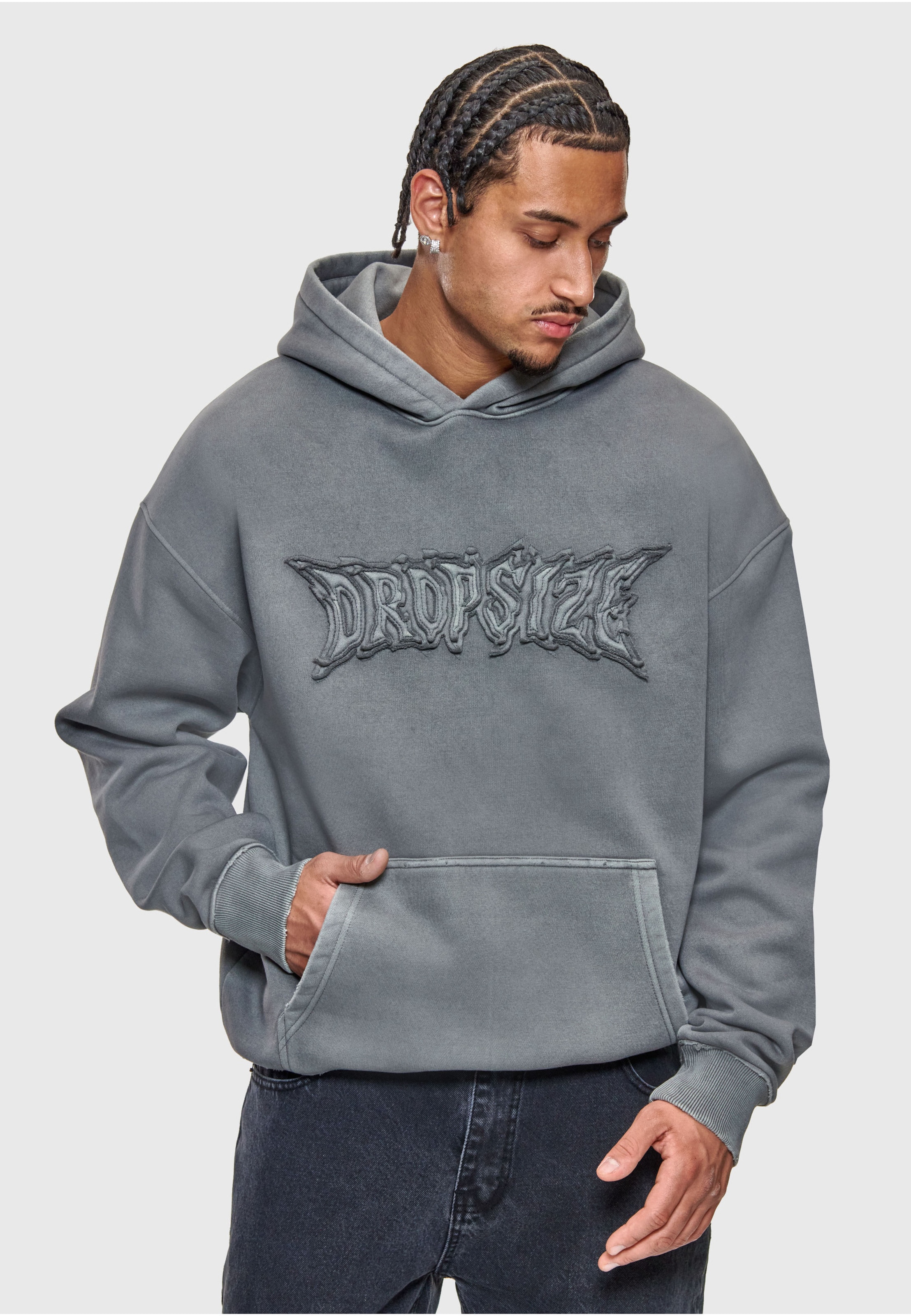 Dropsize ULTRA ROUGH SELF FABRIC PATCH HOODIE