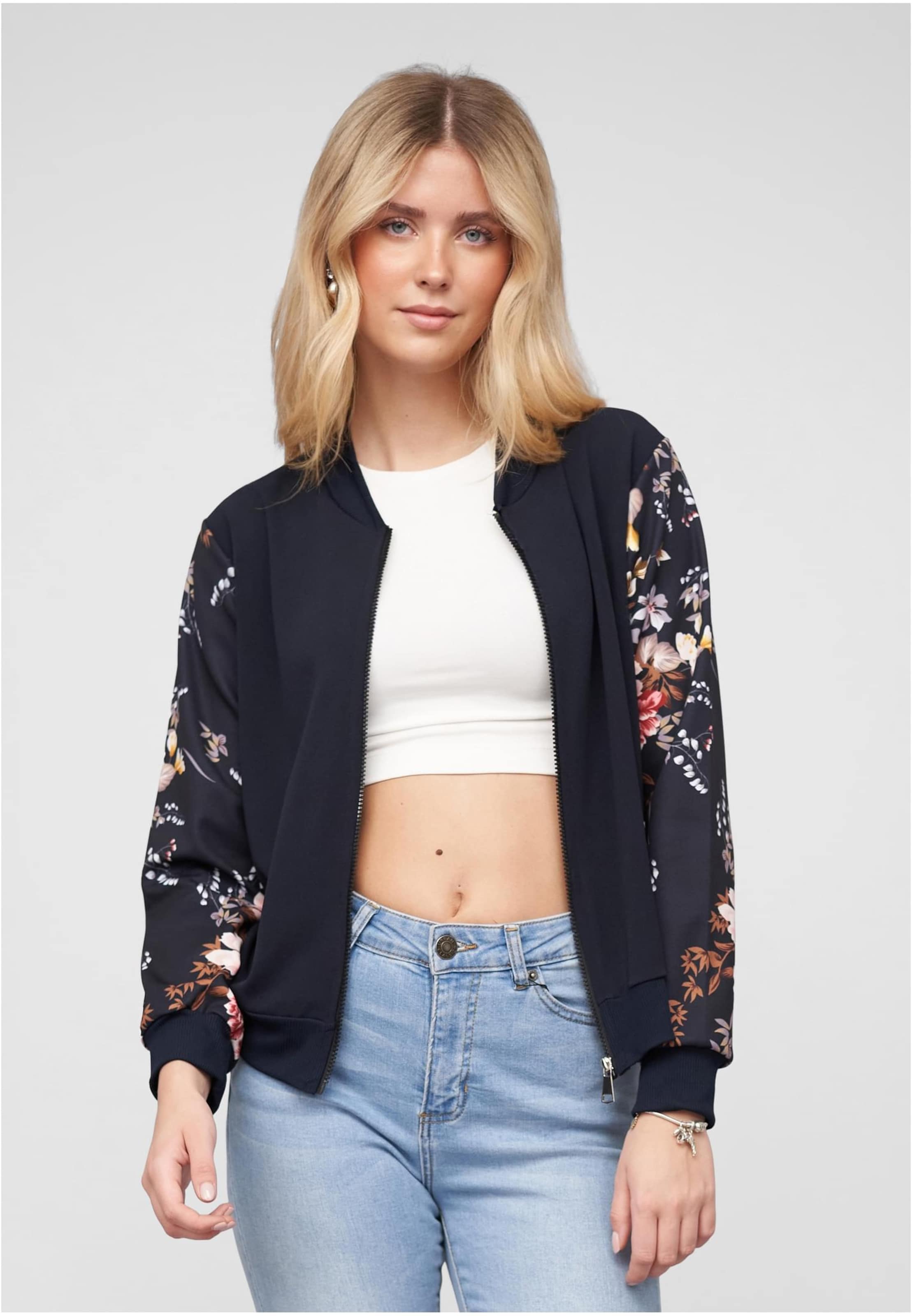 Cloud5ive Blouson with Flower Print Sleeves