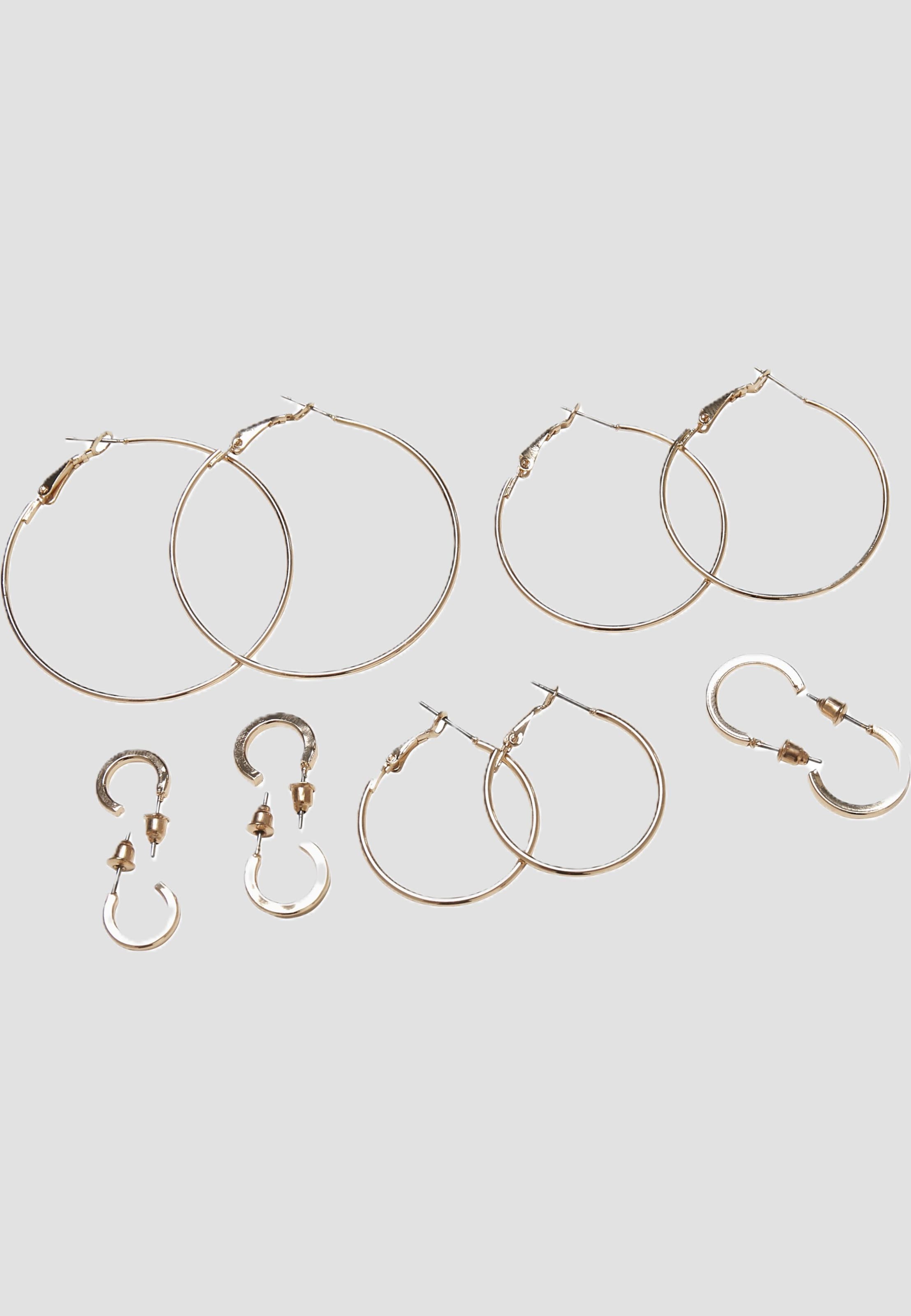 Urban Classics Basic Hoop Earrings 6-Pack