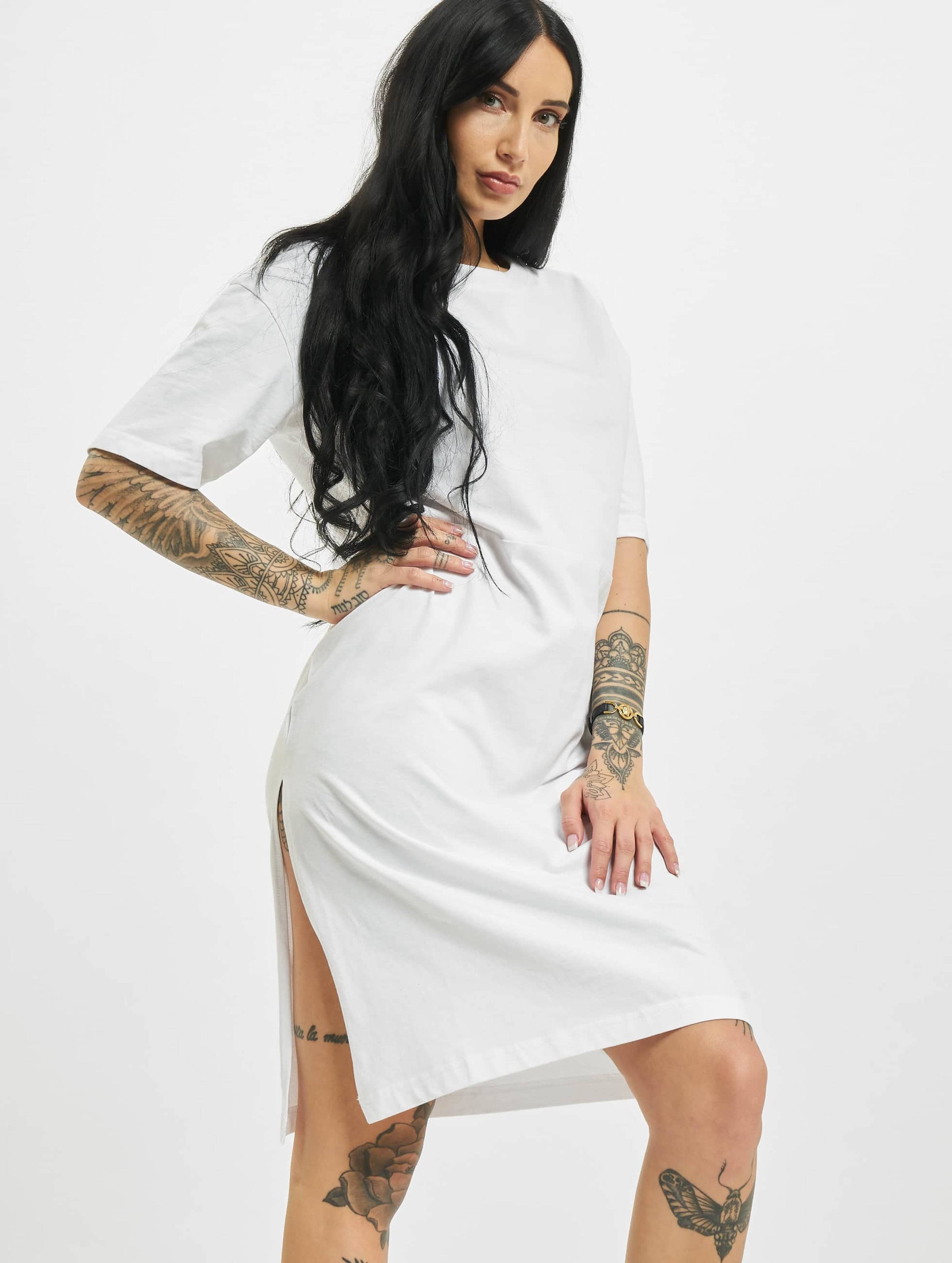 Urban Classics Ladies Organic Oversized Slit Tee Dress