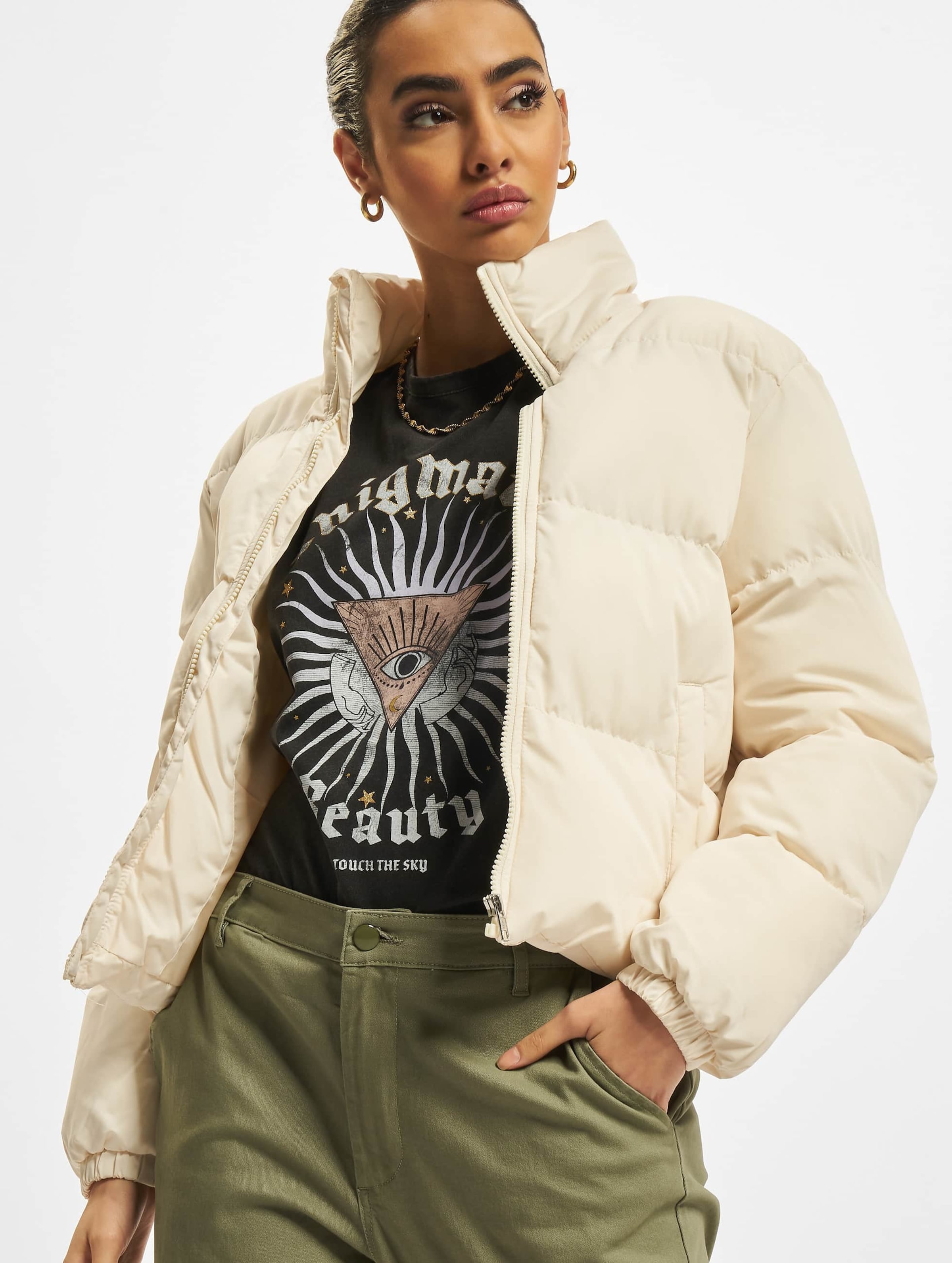 Urban Classics Ladies Short Peached Puffer Jacket