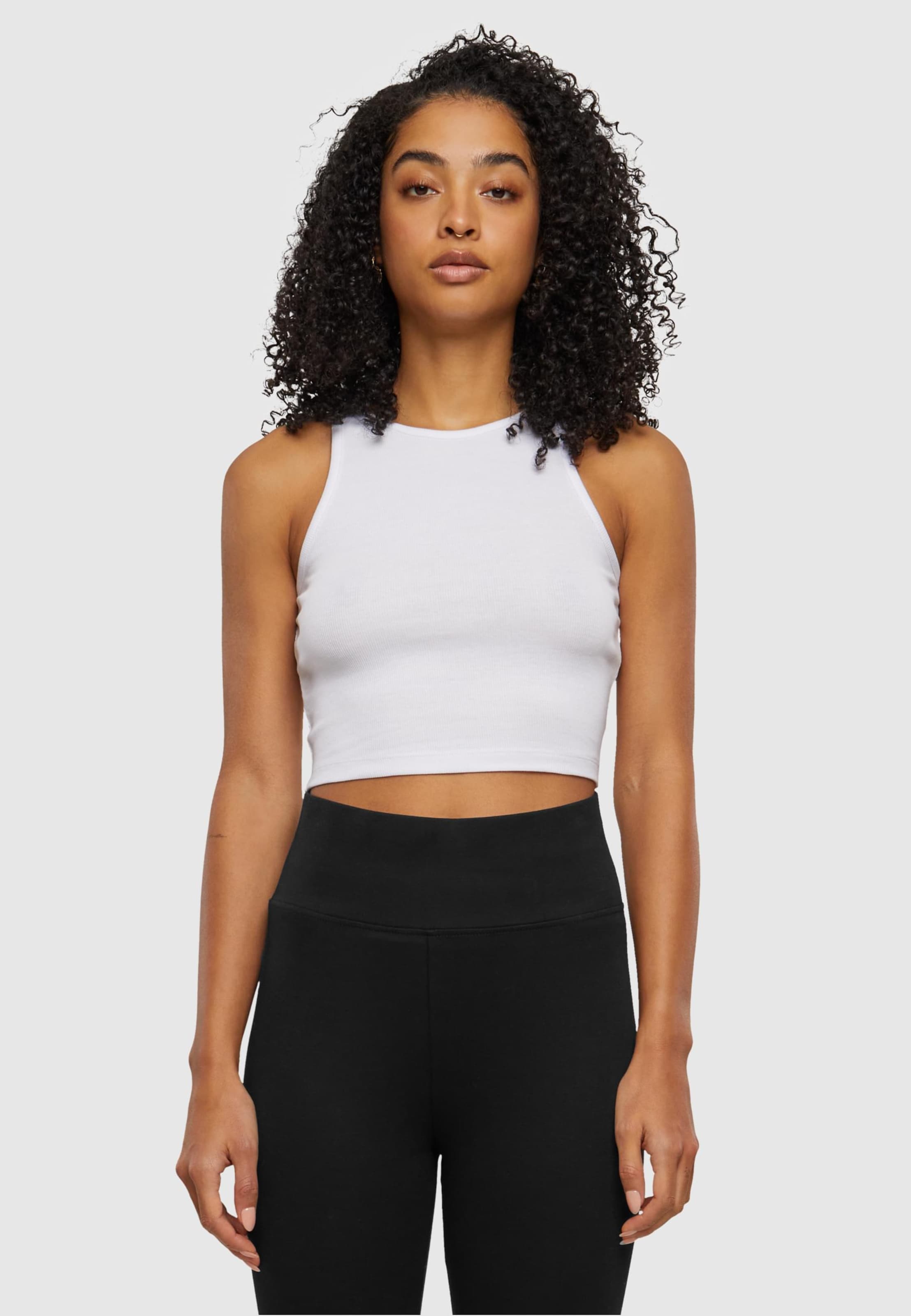Urban Classics Ladies Organic Cropped Rib Top