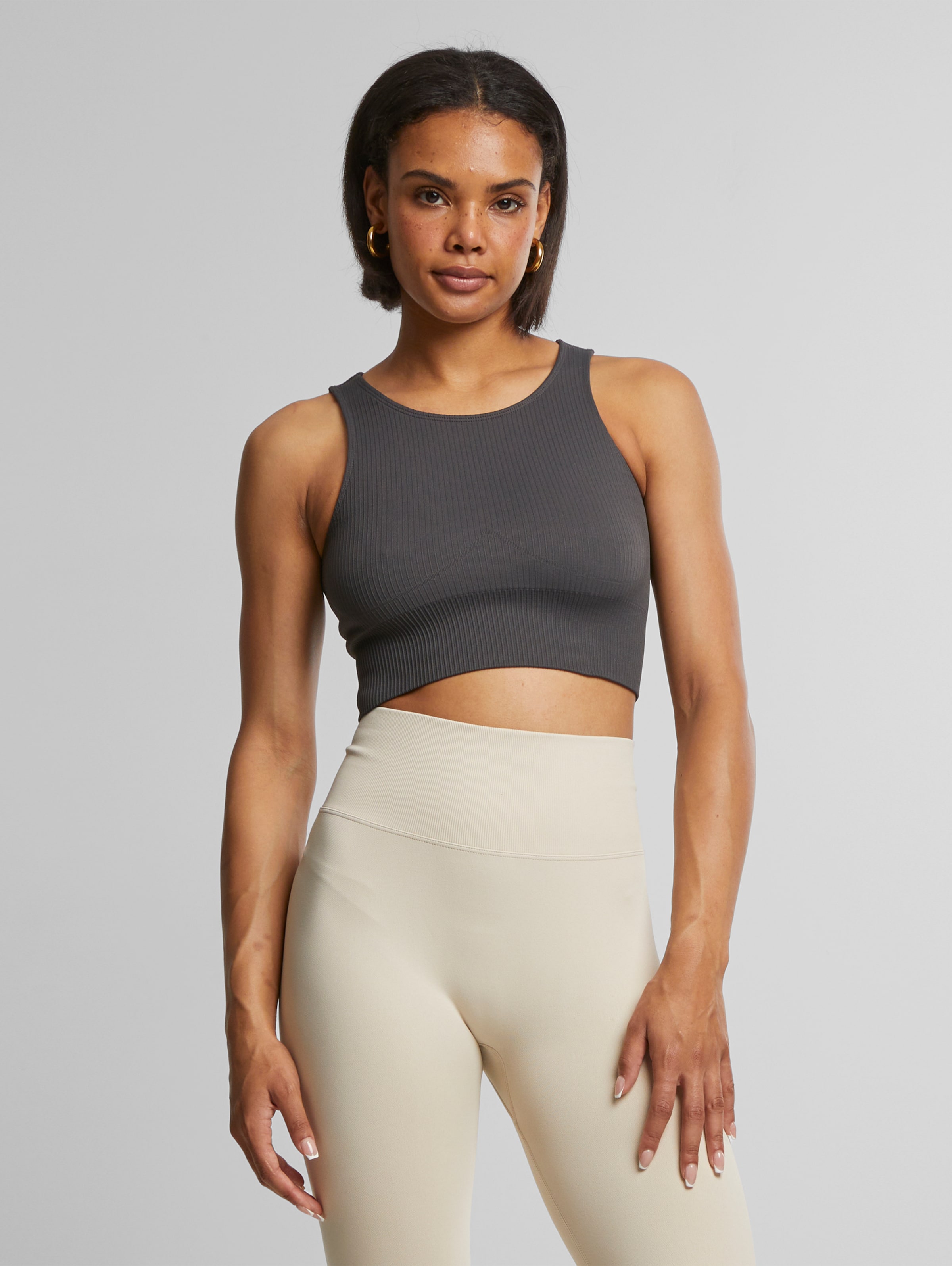 aimn aim'n Ribbed Seamless Crop Top