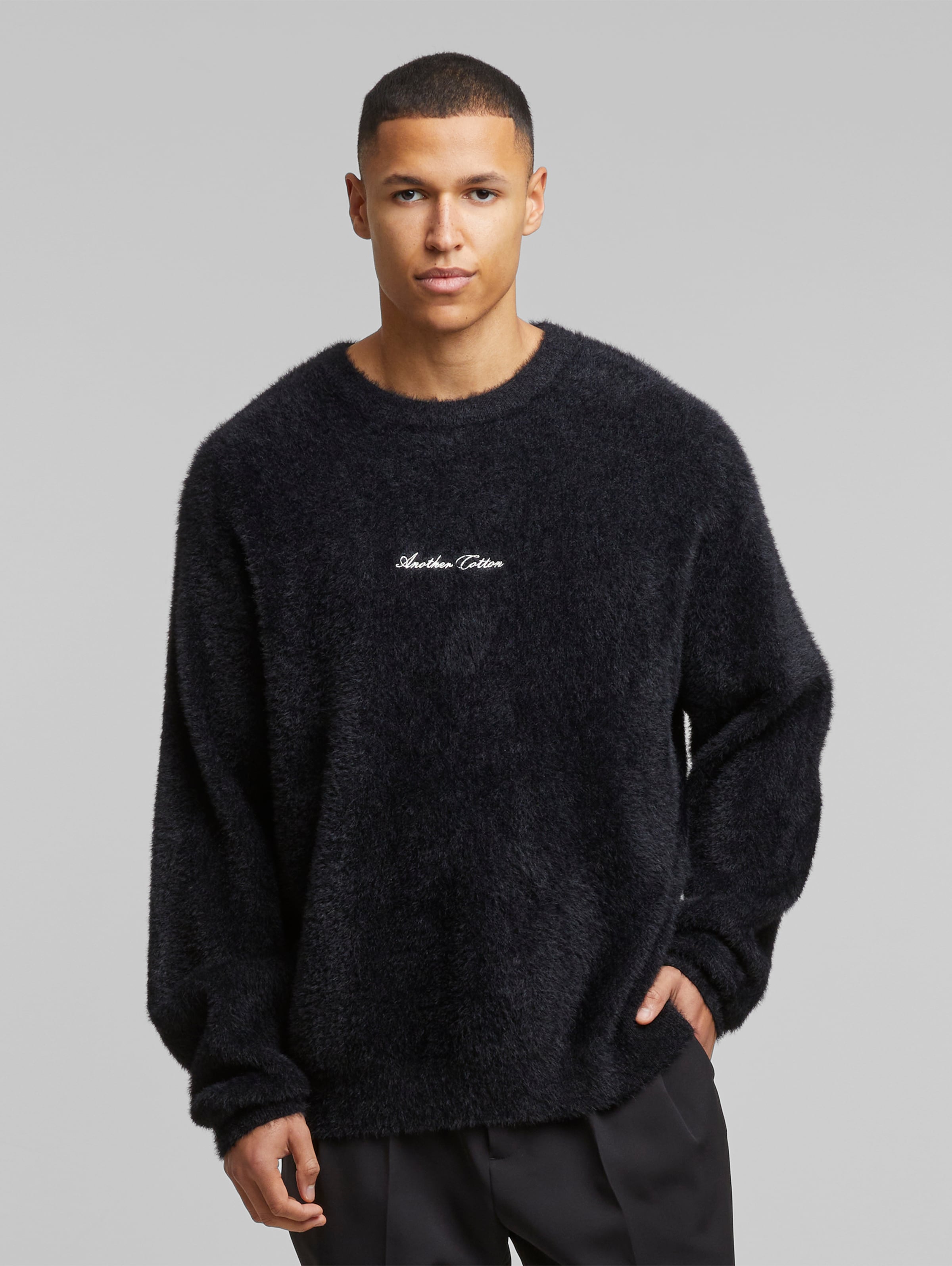 Another Cotton Lab Chest Logo Mohair Sweater